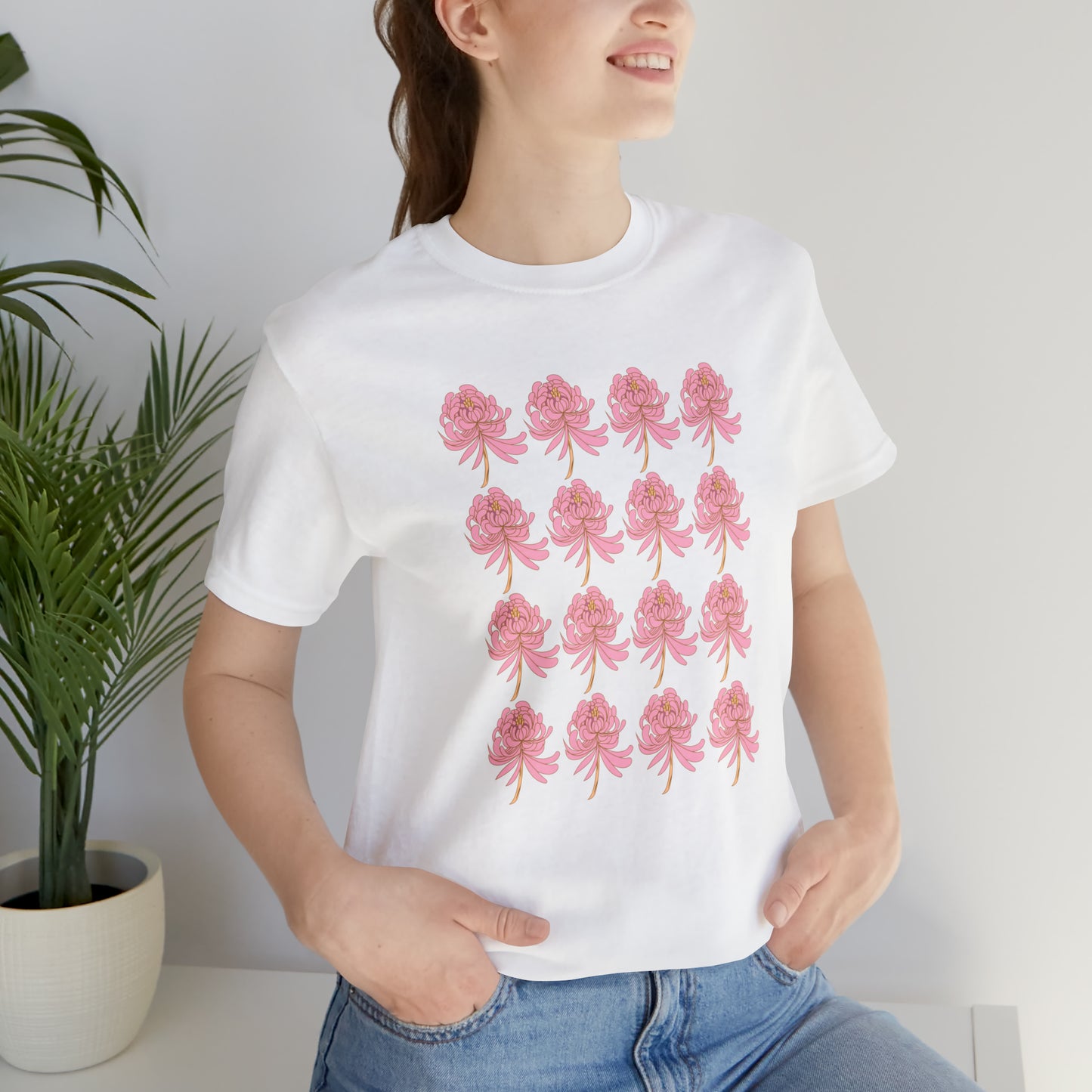 Scorpio Flower Pattern T-Shirt | Fun Scorpio T-Shirt | Zodiac T-Shirt | Zodiac Sign Shirt | Astrology | Star Sign | Unisex Jersey Short Sleeve Tee