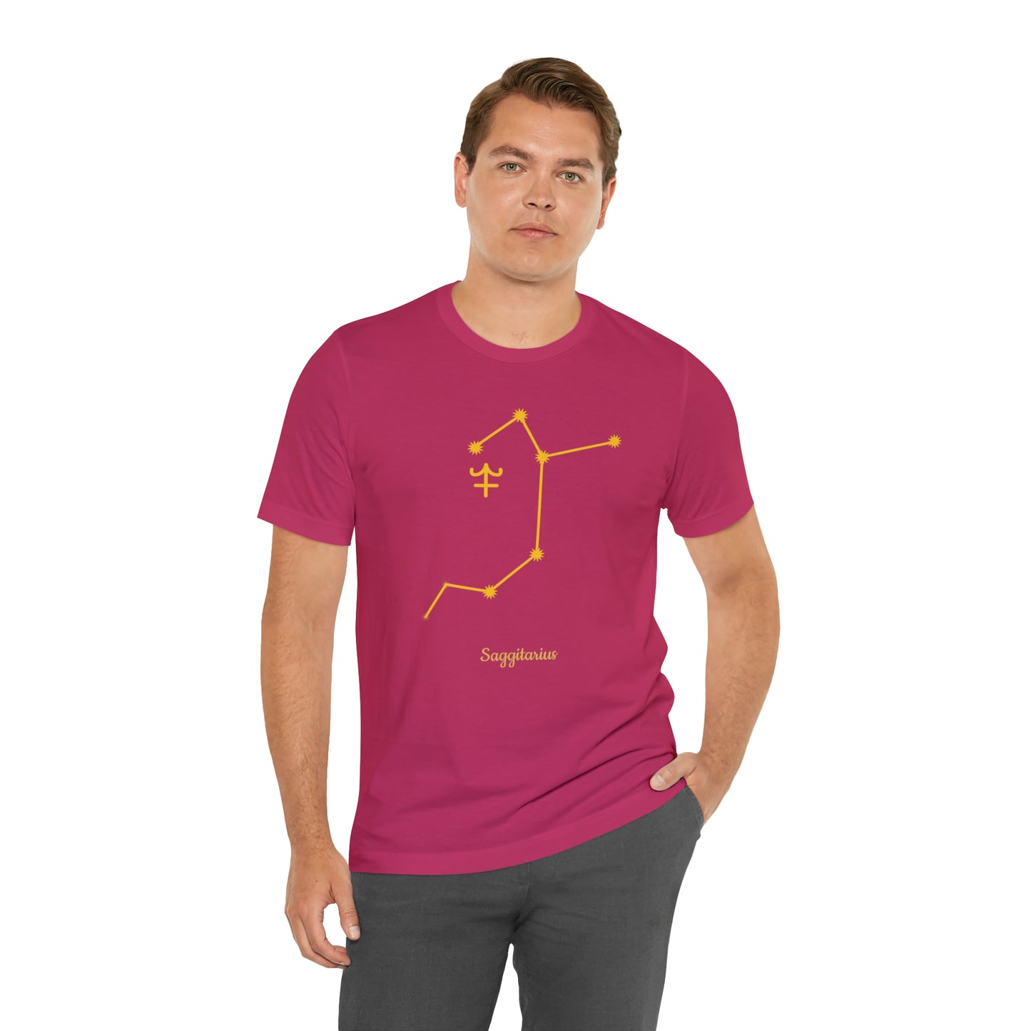 Sagittarius Stars T-Shirt | Fun Sagittarius T-Shirt | Zodiac T-Shirt | Zodiac Sign Shirt | Astrology | Star Sign | Unisex Jersey Short Sleeve Tee