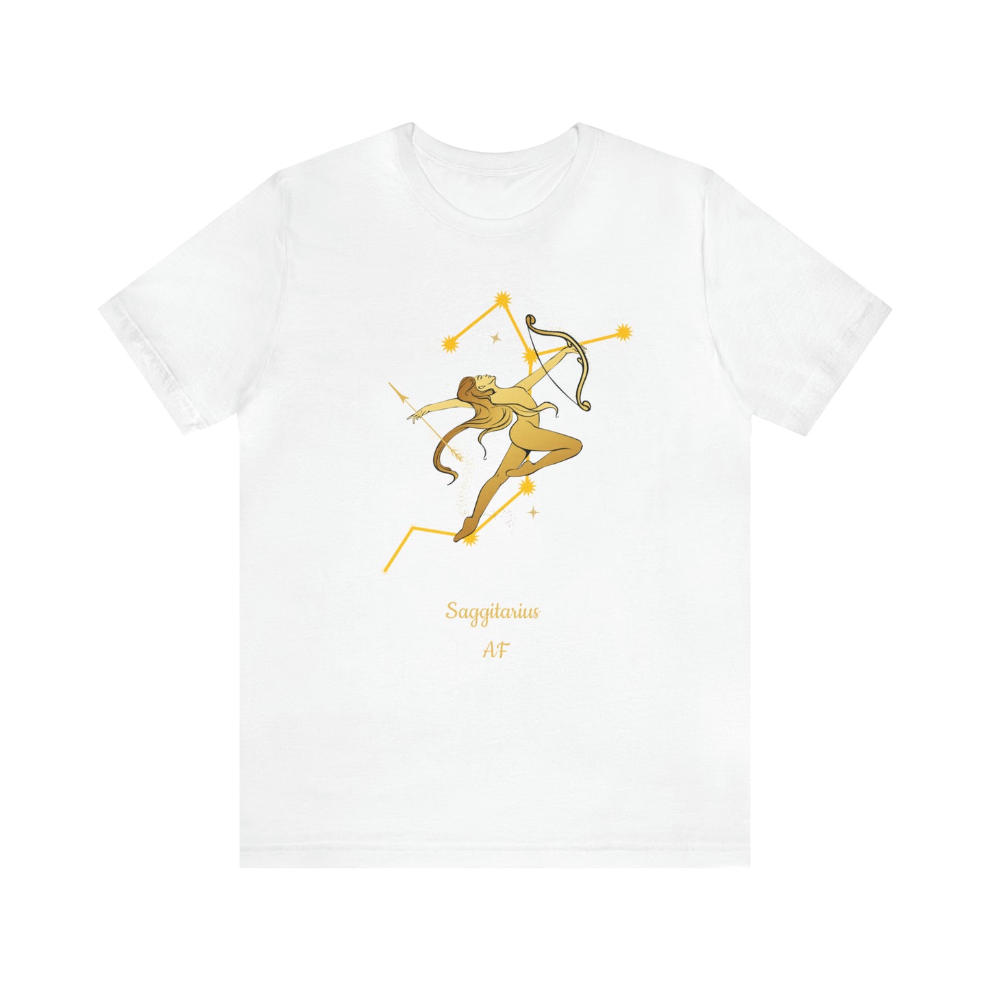 Sagittarius Nymph & Stars T-Shirt | Fun Sagittarius T-Shirt | Zodiac T-Shirt | Zodiac Sign Shirt | Astrology | Star Sign | Unisex Jersey Short Sleeve Tee