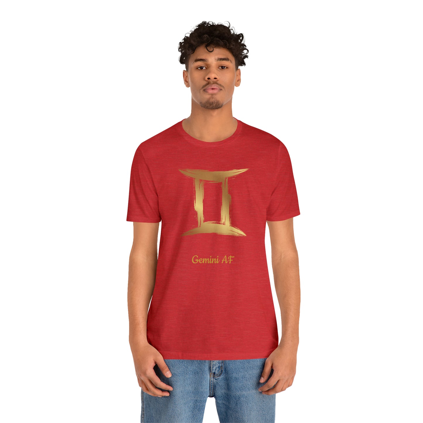 Gemini Symbol AF T-Shirt | Fun Gemini T-Shirt | Zodiac T-Shirt | Zodiac Sign Shirt | Astrology | Star Sign | Unisex Jersey Short Sleeve Tee