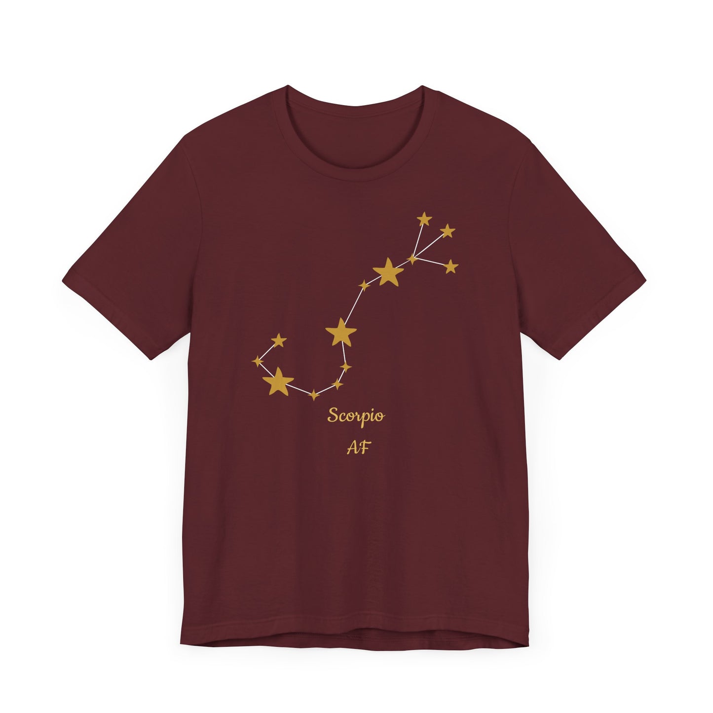 Scorpio AF Stars T-Shirt | Fun Libra T-Shirt | Zodiac T-Shirt | Zodiac Sign Shirt | Astrology | Star Sign | Unisex Jersey Short Sleeve Tee
