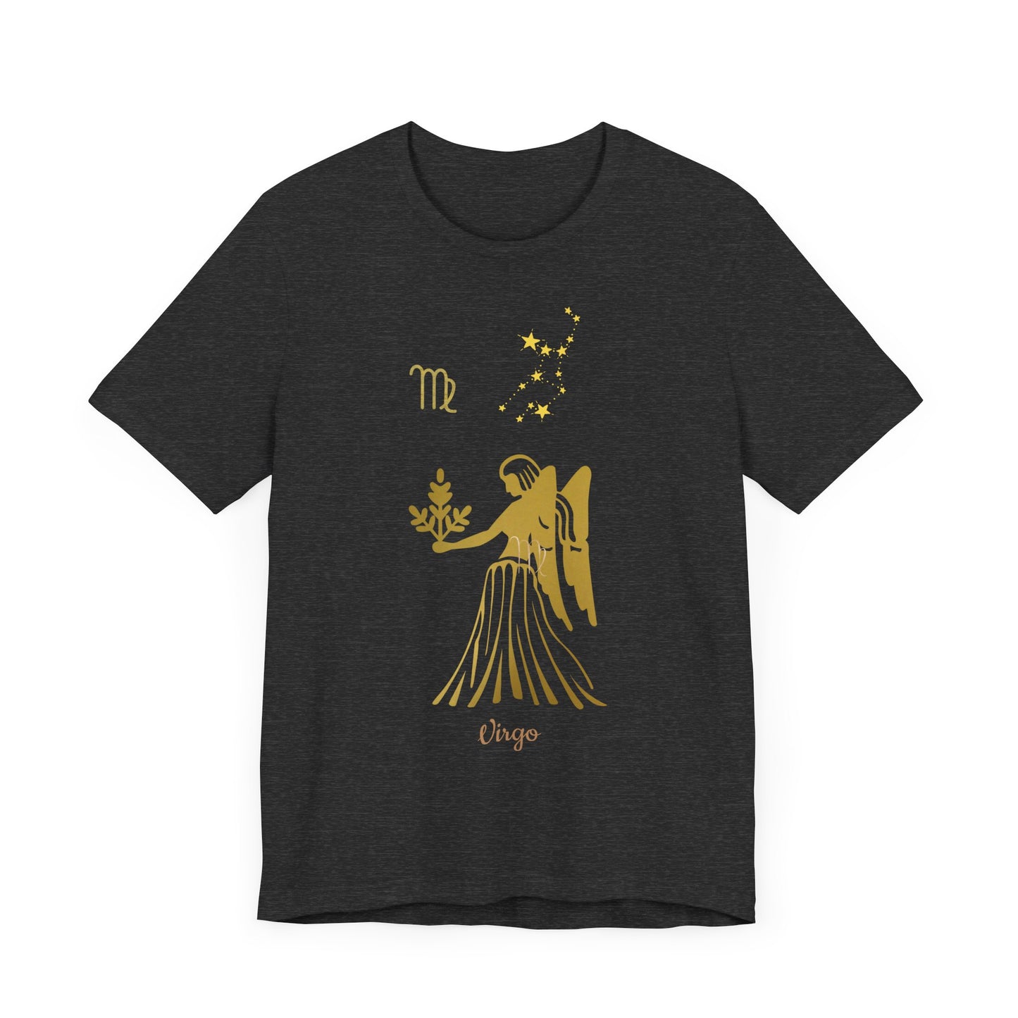 Virgo Angel T-Shirt And Stars | Fun Virgo T-Shirt | Zodiac T-Shirt | Zodiac Sign Shirt | Astrology | Star Sign | Unisex Jersey Short Sleeve Tee