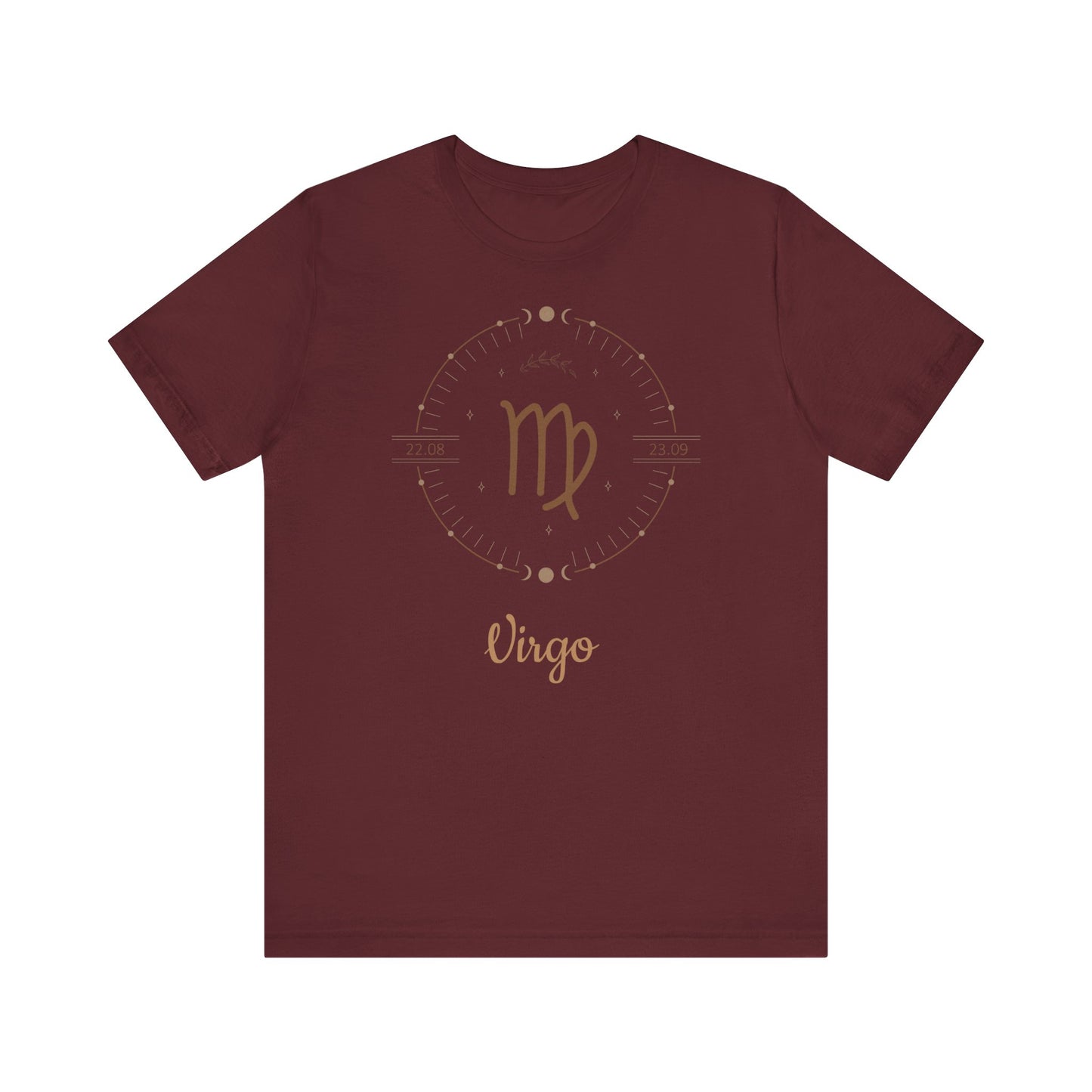 Virgo Symbol T-Shirt And Dial | Fun Virgo T-Shirt | Zodiac T-Shirt | Zodiac Sign Shirt | Astrology | Star Sign | Unisex Jersey Short Sleeve TeeUnisex Jersey Short Sleeve Tee