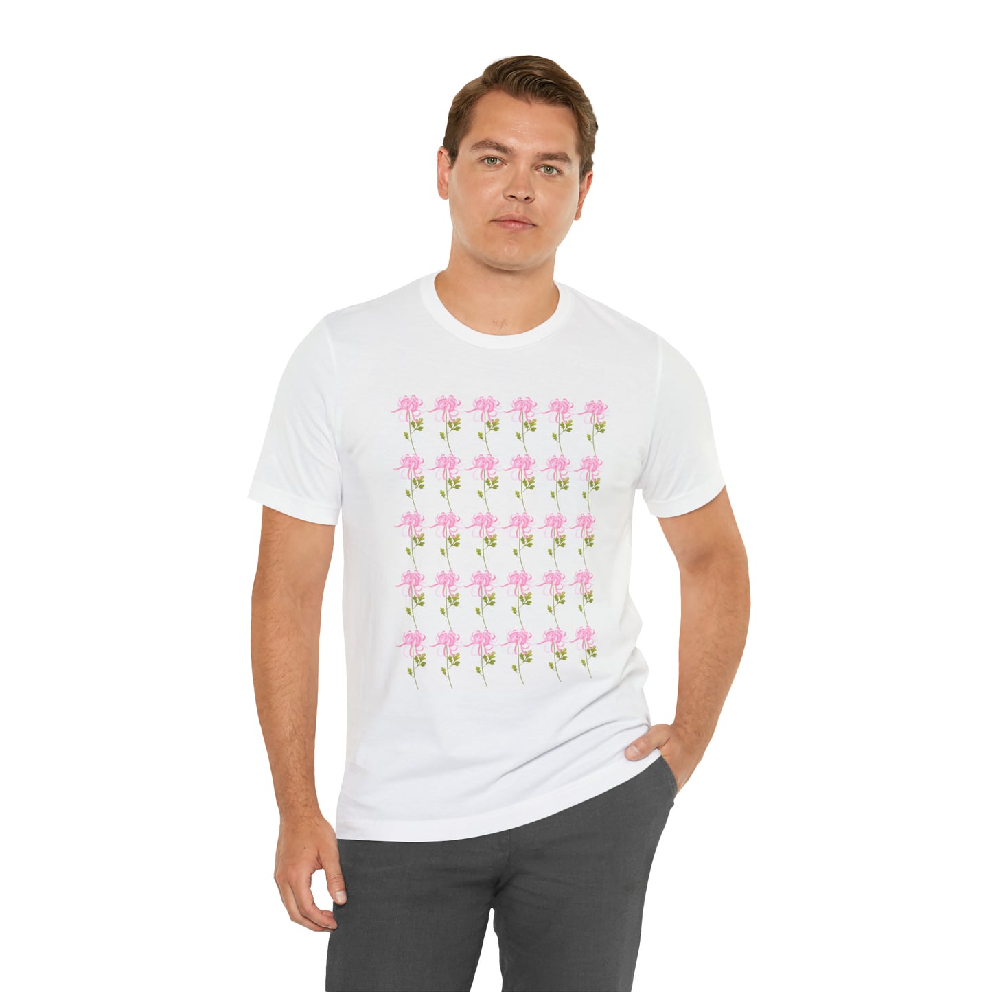 Scorpio Small Flower Pattern T-Shirt | Fun Scorpio T-Shirt | Zodiac T-Shirt | Zodiac Sign Shirt | Astrology | Star Sign | Unisex Jersey Short Sleeve Tee