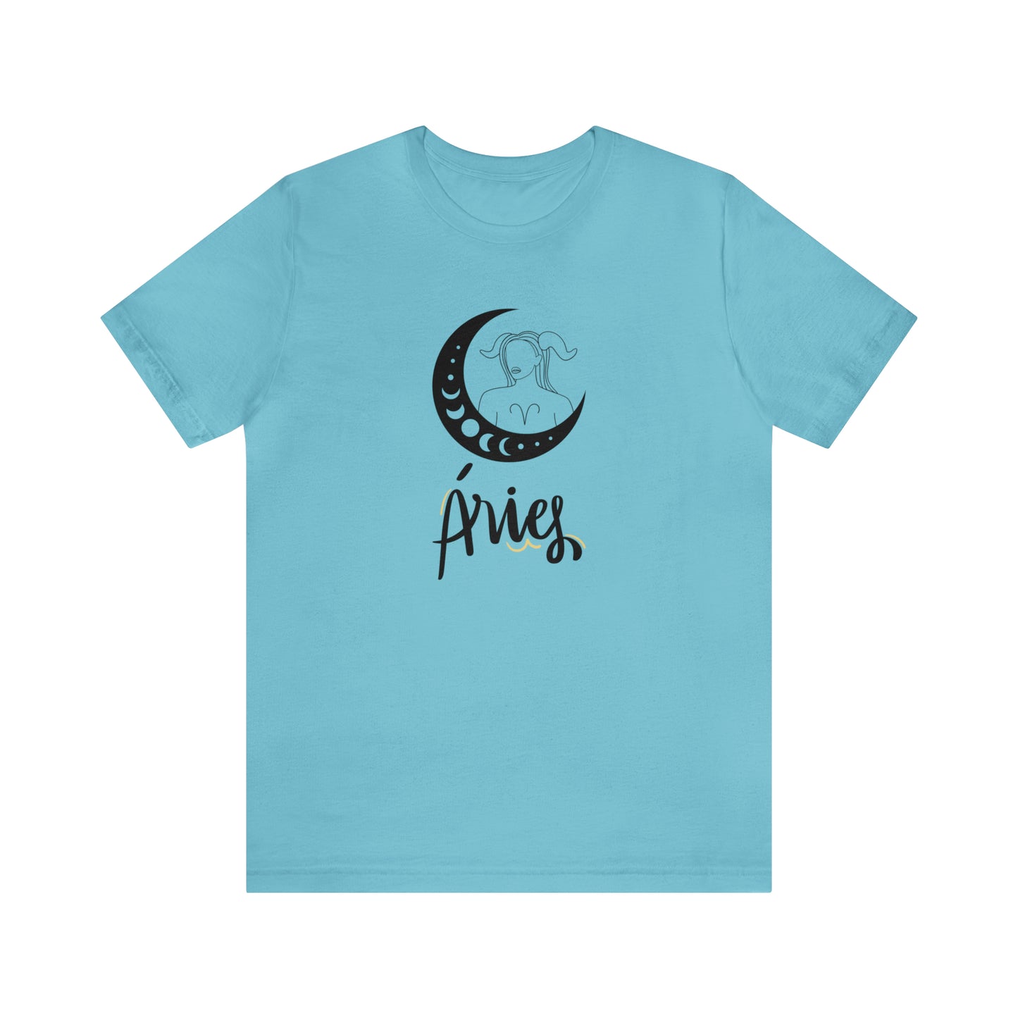 Aries Moon Goddess AF T-Shirt | Fun Aries T-Shirt | Zodiac T-Shirt | Zodiac Sign Shirt | Astrology | Star Sign | Unisex Jersey Short Sleeve Tee