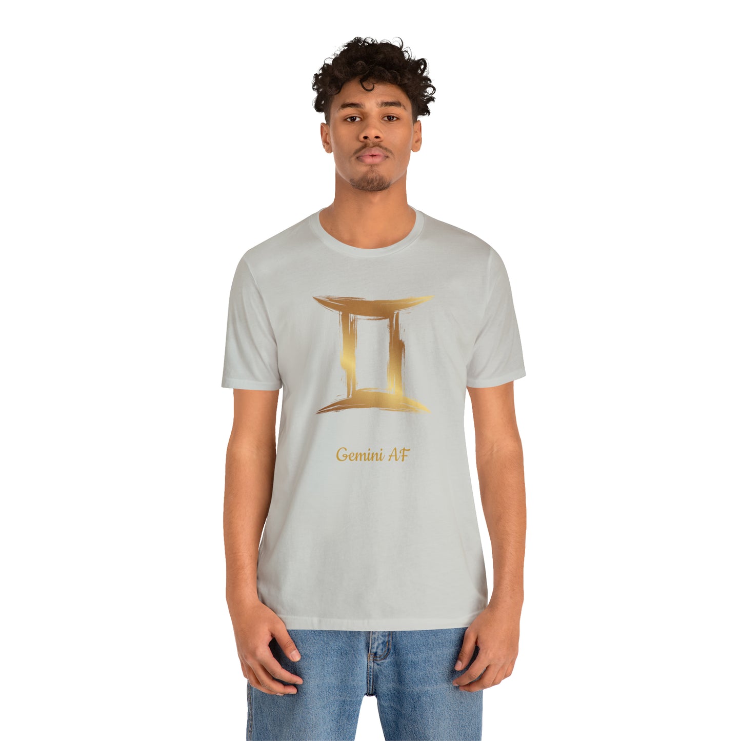 Gemini Symbol AF T-Shirt | Fun Gemini T-Shirt | Zodiac T-Shirt | Zodiac Sign Shirt | Astrology | Star Sign | Unisex Jersey Short Sleeve Tee