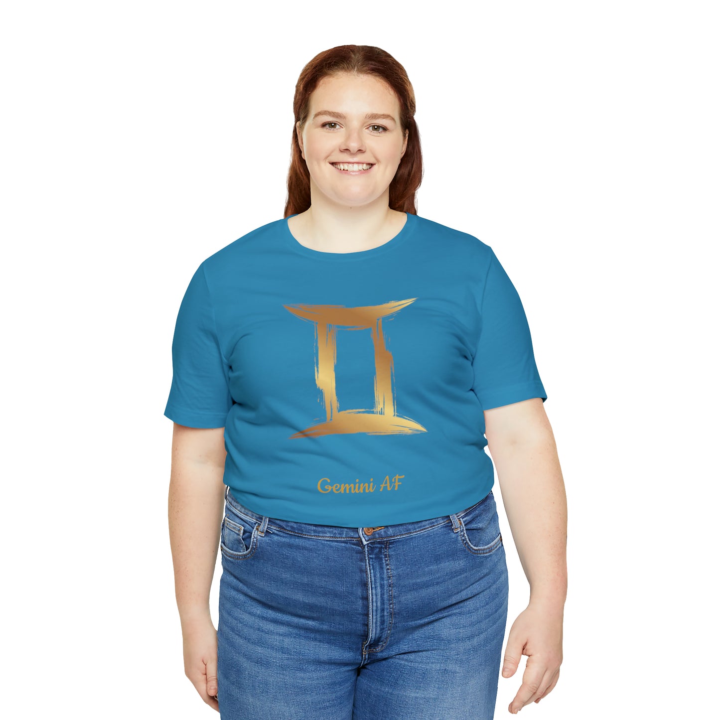 Gemini Symbol AF T-Shirt | Fun Gemini T-Shirt | Zodiac T-Shirt | Zodiac Sign Shirt | Astrology | Star Sign | Unisex Jersey Short Sleeve Tee