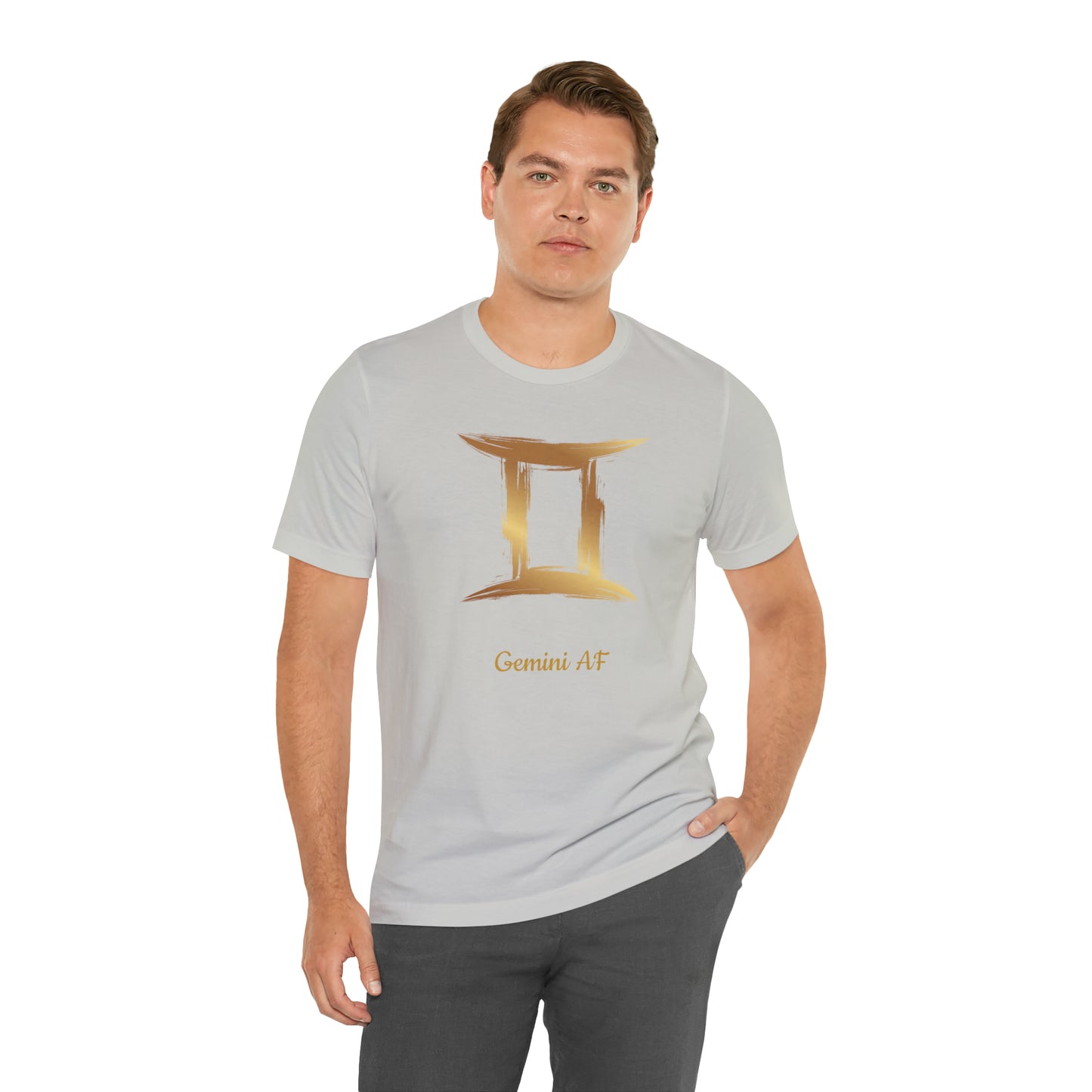 Gemini Symbol AF T-Shirt | Fun Gemini T-Shirt | Zodiac T-Shirt | Zodiac Sign Shirt | Astrology | Star Sign | Unisex Jersey Short Sleeve Tee