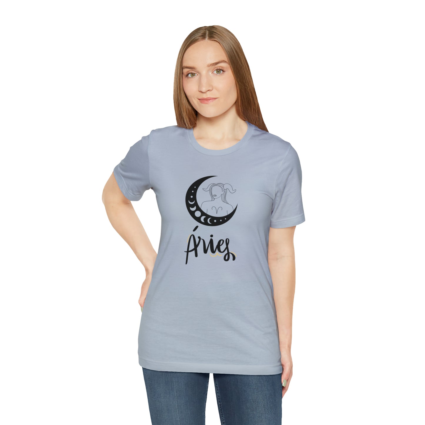 Aries Moon Goddess AF T-Shirt | Fun Aries T-Shirt | Zodiac T-Shirt | Zodiac Sign Shirt | Astrology | Star Sign | Unisex Jersey Short Sleeve Tee