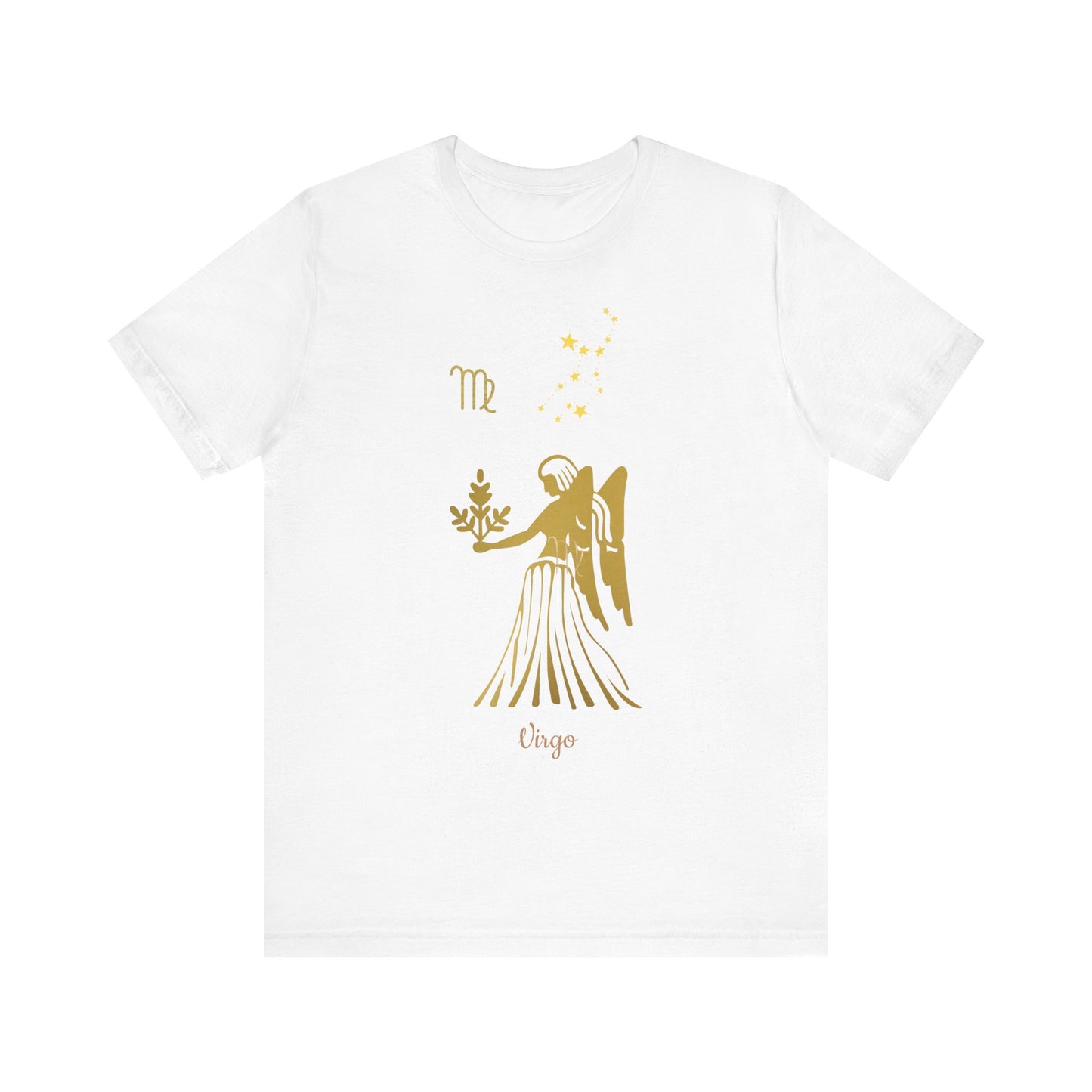 Virgo Angel T-Shirt And Stars | Fun Virgo T-Shirt | Zodiac T-Shirt | Zodiac Sign Shirt | Astrology | Star Sign | Unisex Jersey Short Sleeve Tee