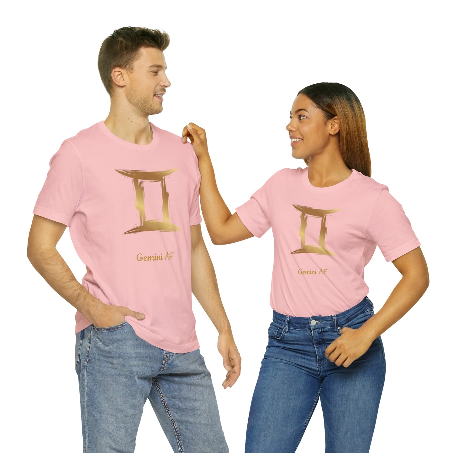 Gemini Symbol AF T-Shirt | Fun Gemini T-Shirt | Zodiac T-Shirt | Zodiac Sign Shirt | Astrology | Star Sign | Unisex Jersey Short Sleeve Tee