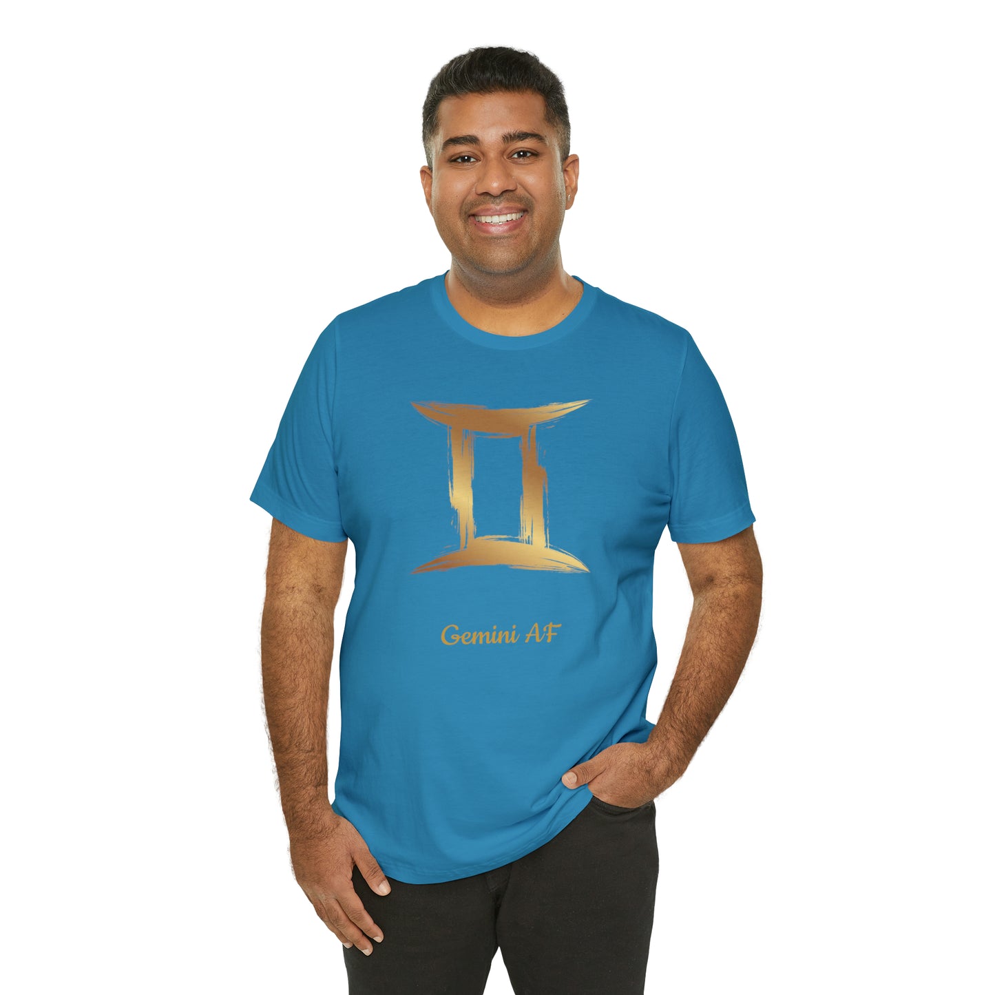 Gemini Symbol AF T-Shirt | Fun Gemini T-Shirt | Zodiac T-Shirt | Zodiac Sign Shirt | Astrology | Star Sign | Unisex Jersey Short Sleeve Tee