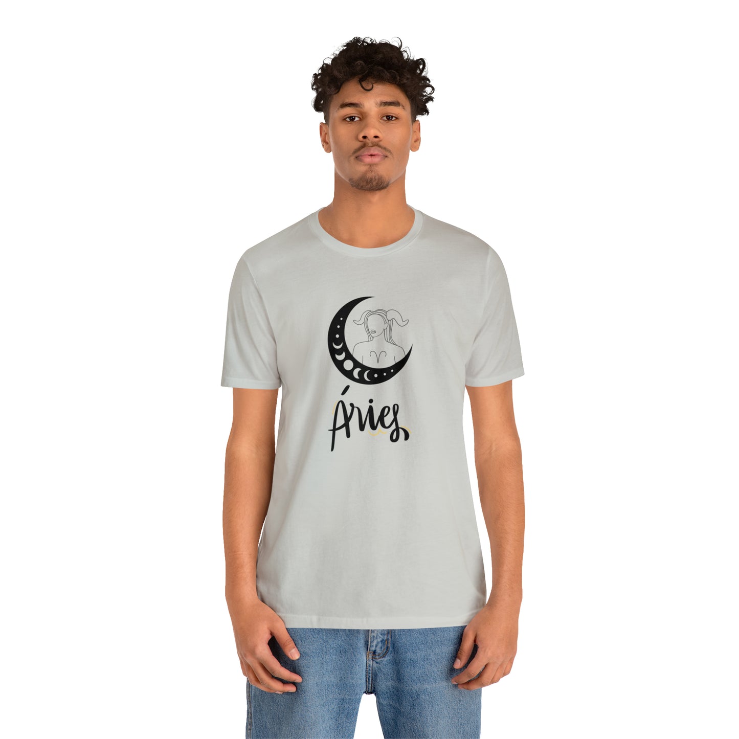 Aries Moon Goddess AF T-Shirt | Fun Aries T-Shirt | Zodiac T-Shirt | Zodiac Sign Shirt | Astrology | Star Sign | Unisex Jersey Short Sleeve Tee