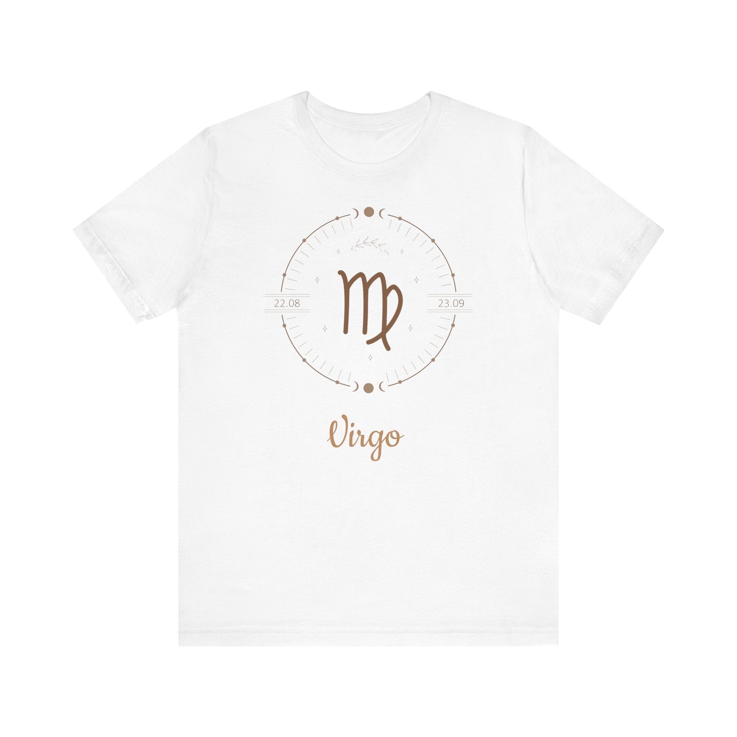 Virgo Symbol T-Shirt And Dial | Fun Virgo T-Shirt | Zodiac T-Shirt | Zodiac Sign Shirt | Astrology | Star Sign | Unisex Jersey Short Sleeve TeeUnisex Jersey Short Sleeve Tee