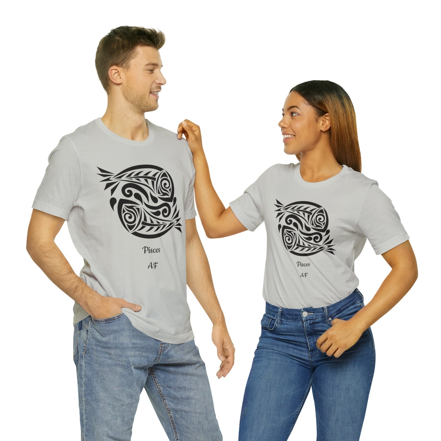 Pisces AF T-Shirt | Fun Pisces T-Shirt | Zodiac T-Shirt | Zodiac Sign Shirt | Astrology | Star Sign | Unisex Jersey Short Sleeve Tee