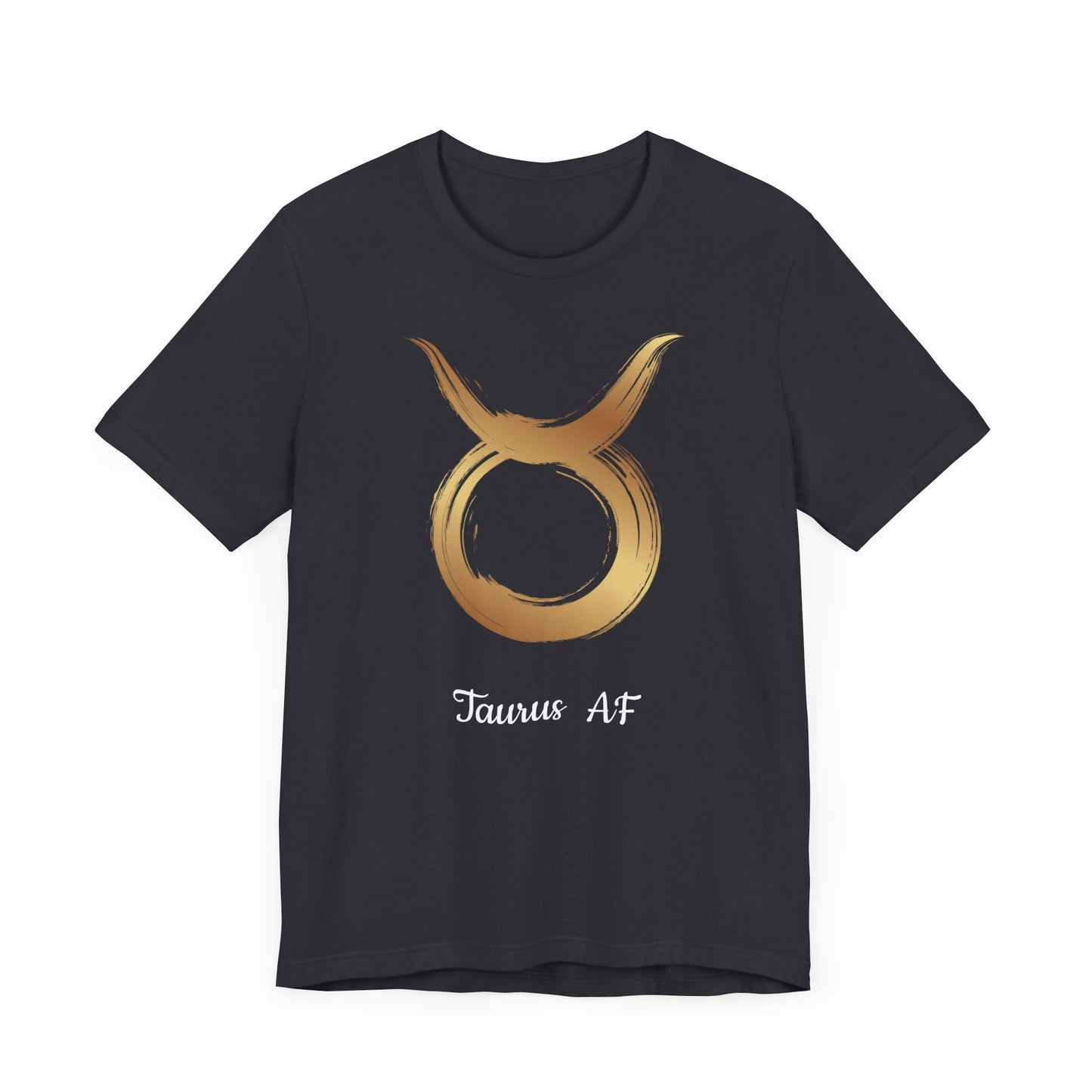 Taurus AF Symbol T-Shirt | Fun Taurus T-Shirt | Zodiac T-Shirt | Zodiac Sign Shirt | Astrology | Star Sign | Unisex Jersey Short Sleeve Tee