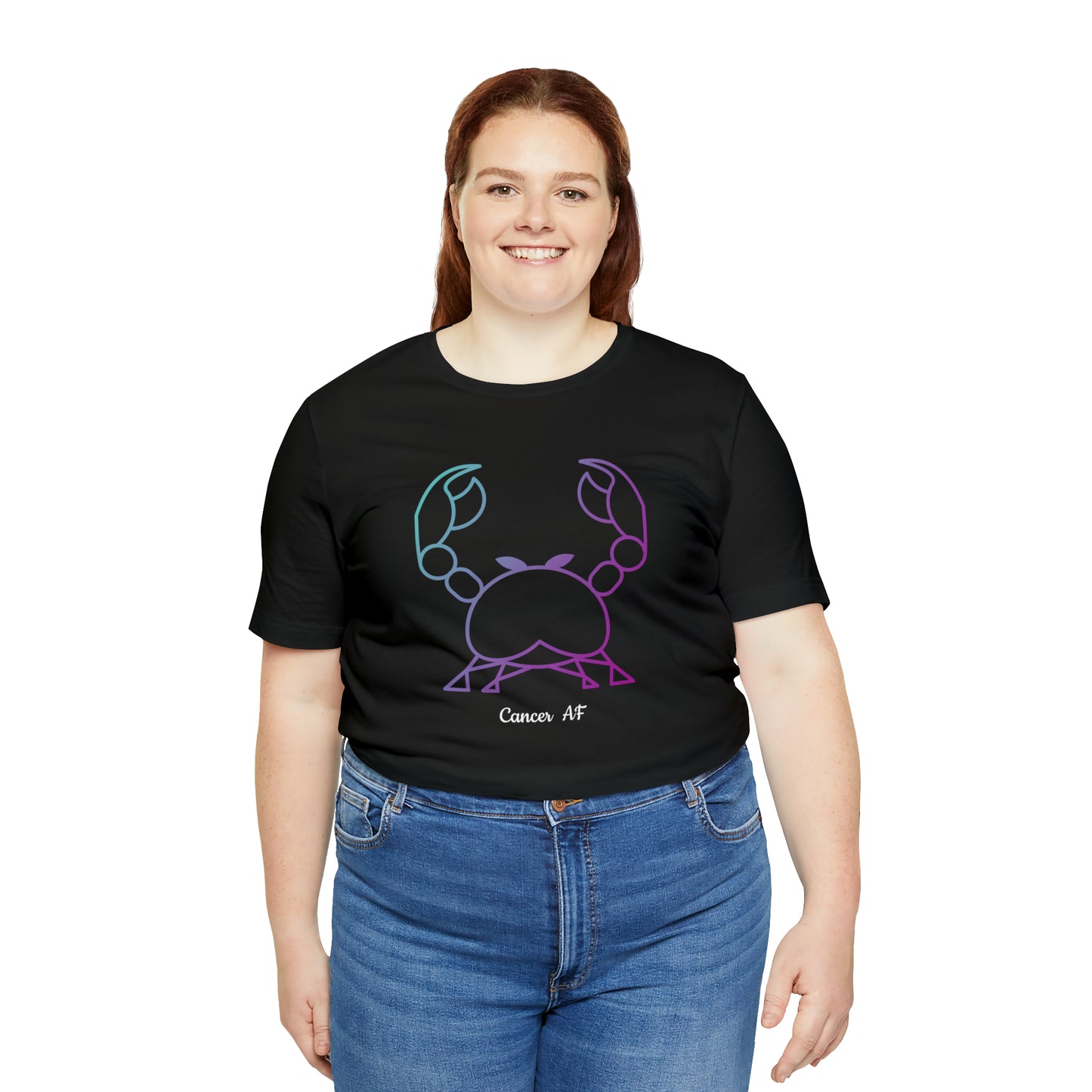 Cancer AF T-Shirt | Fun Cancer Crab T-Shirt | Zodiac T-Shirt | Zodiac Sign Shirt | Astrology | Star Sign | Unisex Jersey Short Sleeve Tee