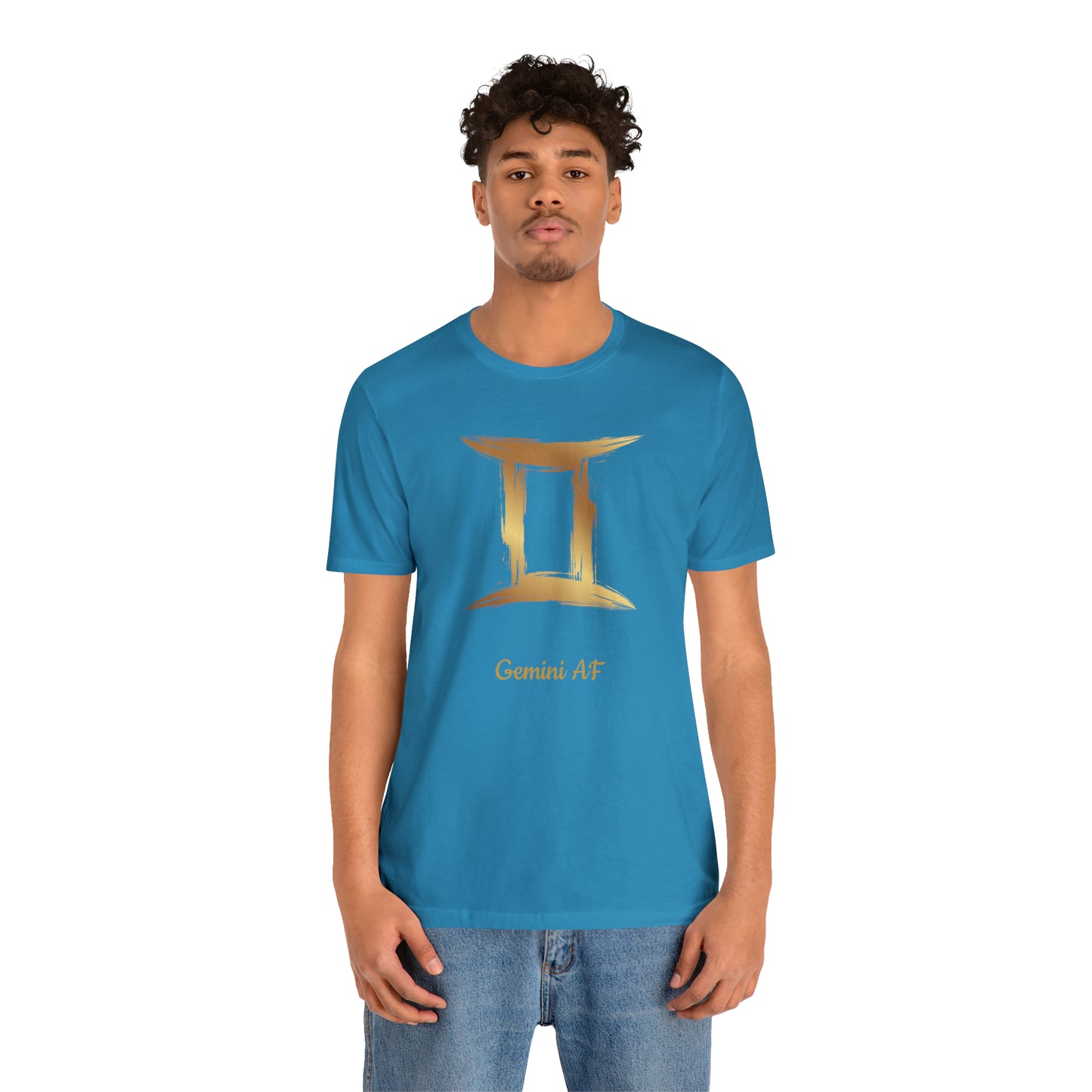 Gemini Symbol AF T-Shirt | Fun Gemini T-Shirt | Zodiac T-Shirt | Zodiac Sign Shirt | Astrology | Star Sign | Unisex Jersey Short Sleeve Tee