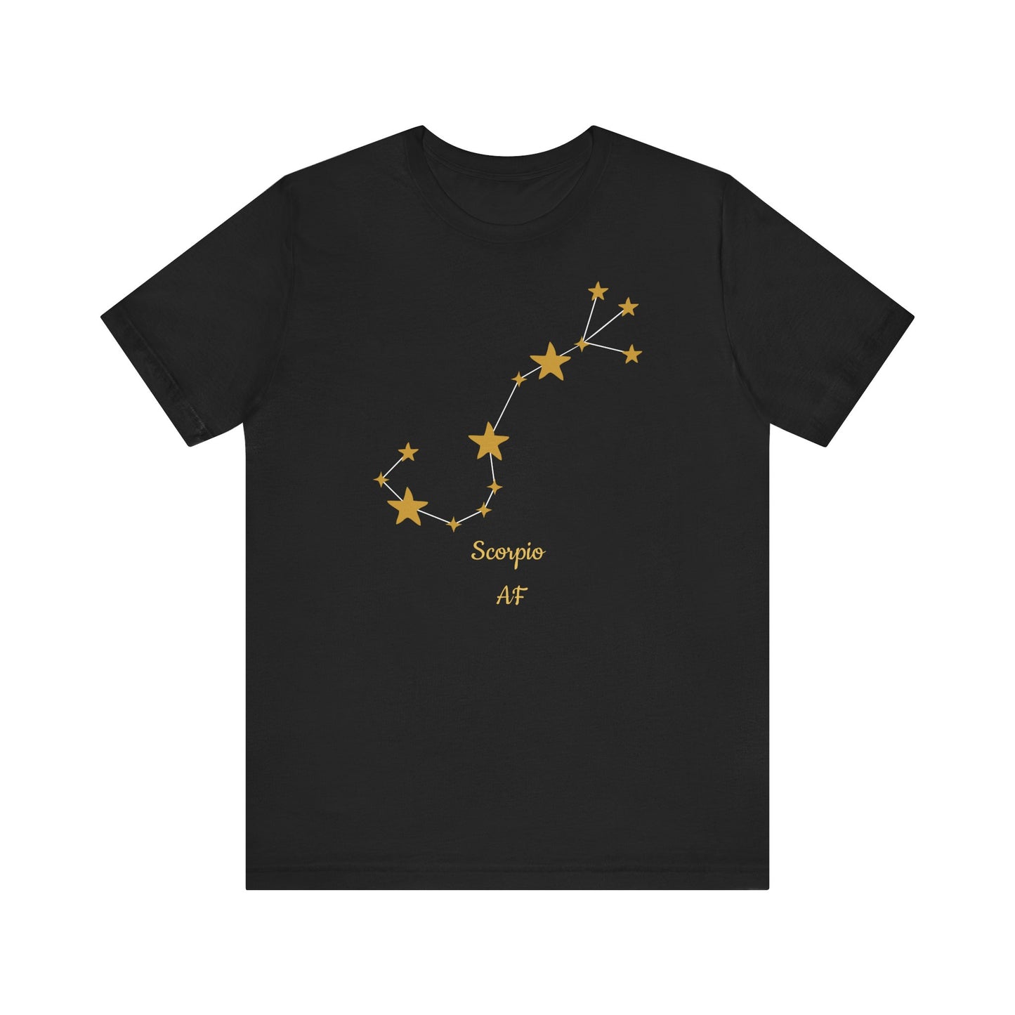 Scorpio AF Stars T-Shirt | Fun Libra T-Shirt | Zodiac T-Shirt | Zodiac Sign Shirt | Astrology | Star Sign | Unisex Jersey Short Sleeve Tee