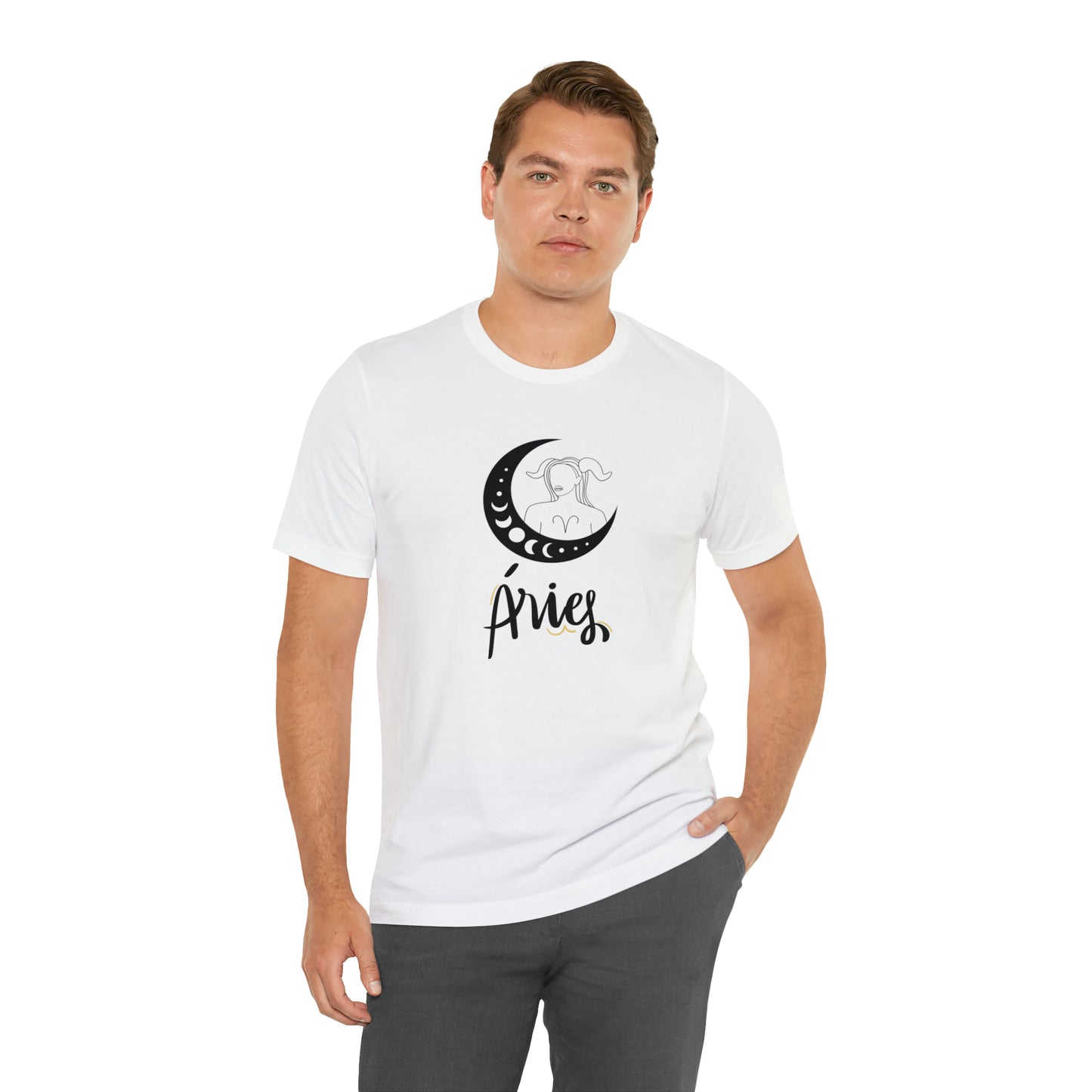 Aries Moon Goddess AF T-Shirt | Fun Aries T-Shirt | Zodiac T-Shirt | Zodiac Sign Shirt | Astrology | Star Sign | Unisex Jersey Short Sleeve Tee
