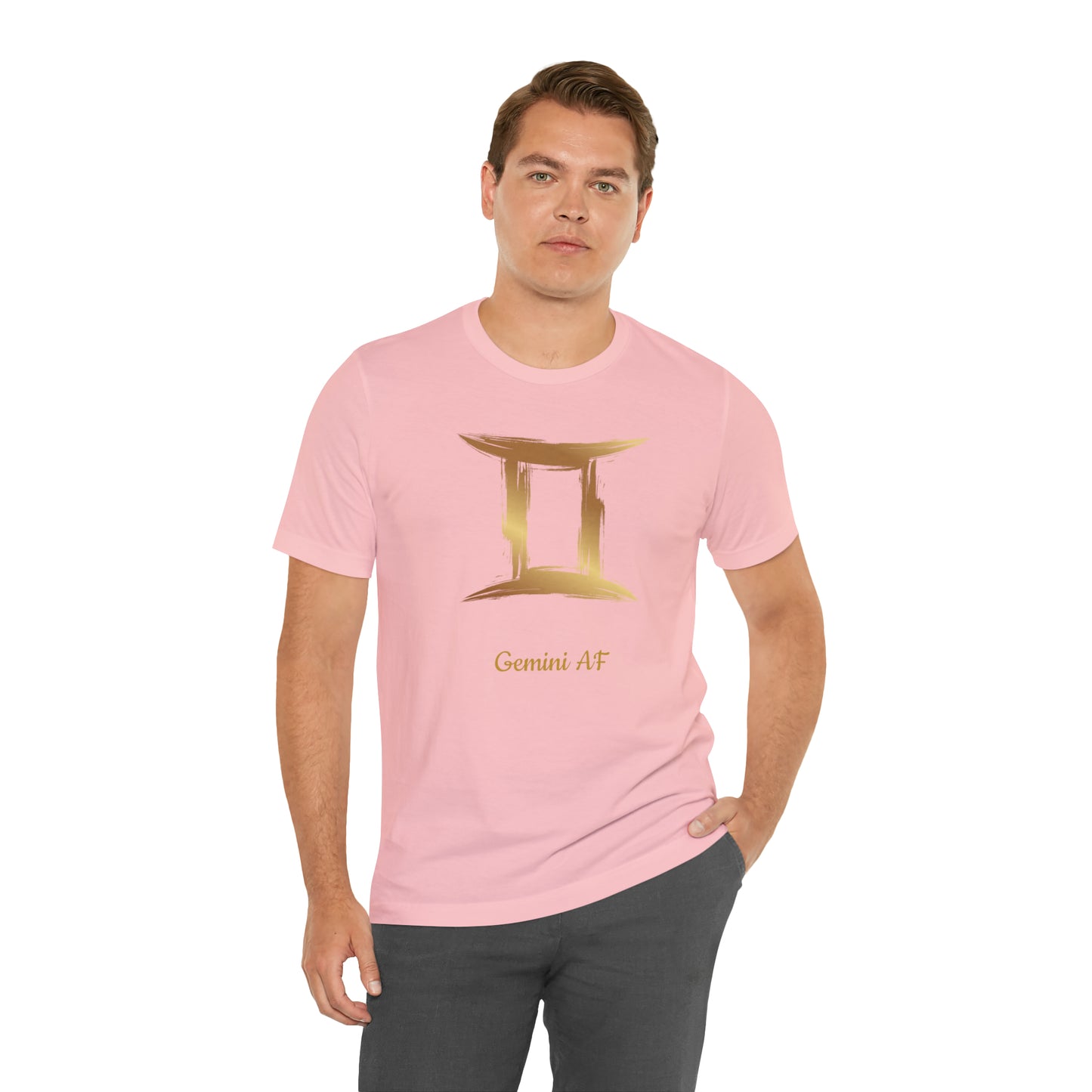 Gemini Symbol AF T-Shirt | Fun Gemini T-Shirt | Zodiac T-Shirt | Zodiac Sign Shirt | Astrology | Star Sign | Unisex Jersey Short Sleeve Tee