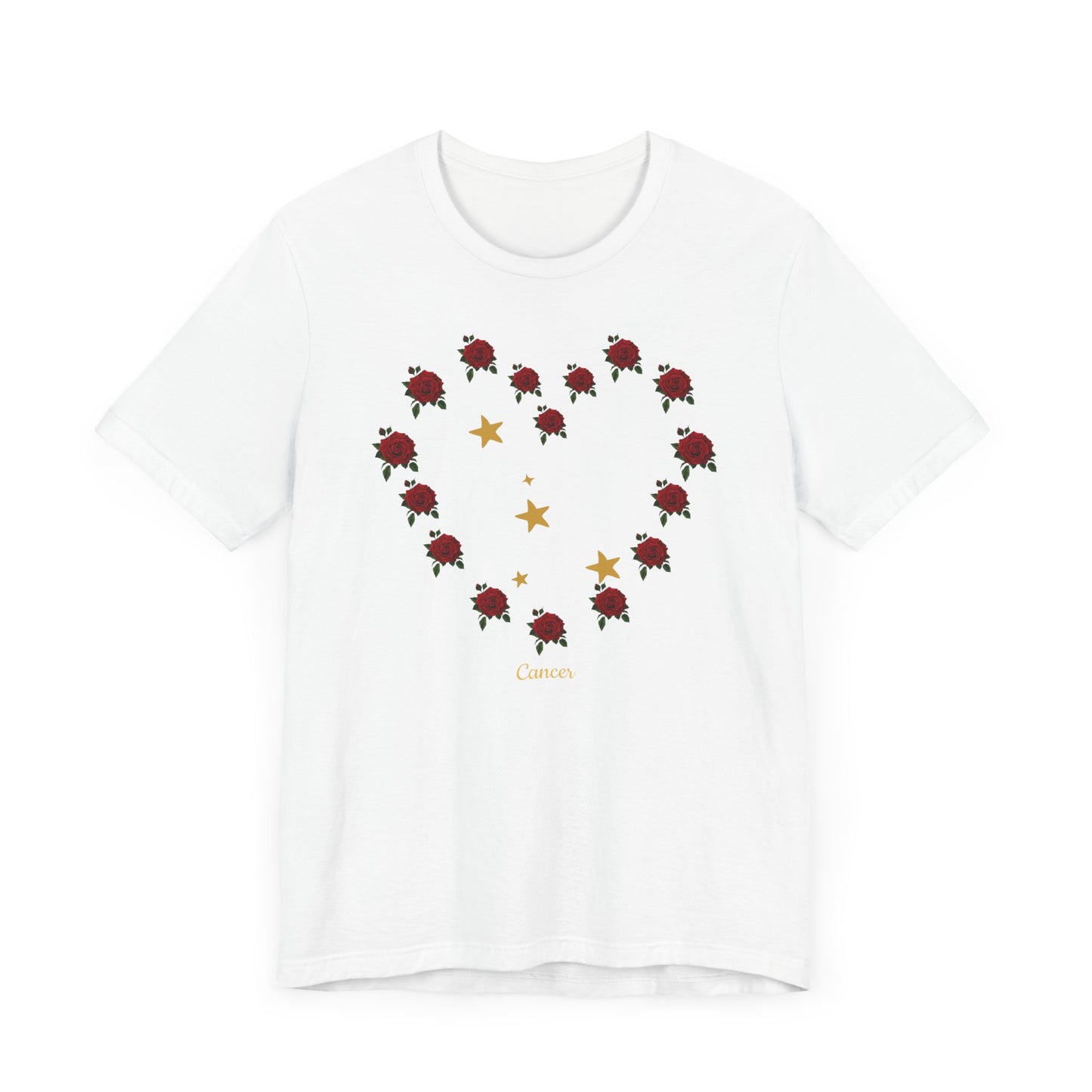 Cancer Rose T-Shirt | Fun Cancer T-Shirt | Zodiac T-Shirt | Zodiac Sign Shirt | Astrology | Star Sign | Unisex Jersey Short Sleeve Tee