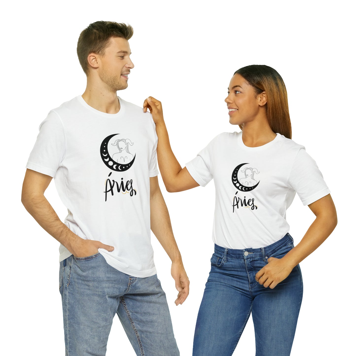 Aries Moon Goddess AF T-Shirt | Fun Aries T-Shirt | Zodiac T-Shirt | Zodiac Sign Shirt | Astrology | Star Sign | Unisex Jersey Short Sleeve Tee