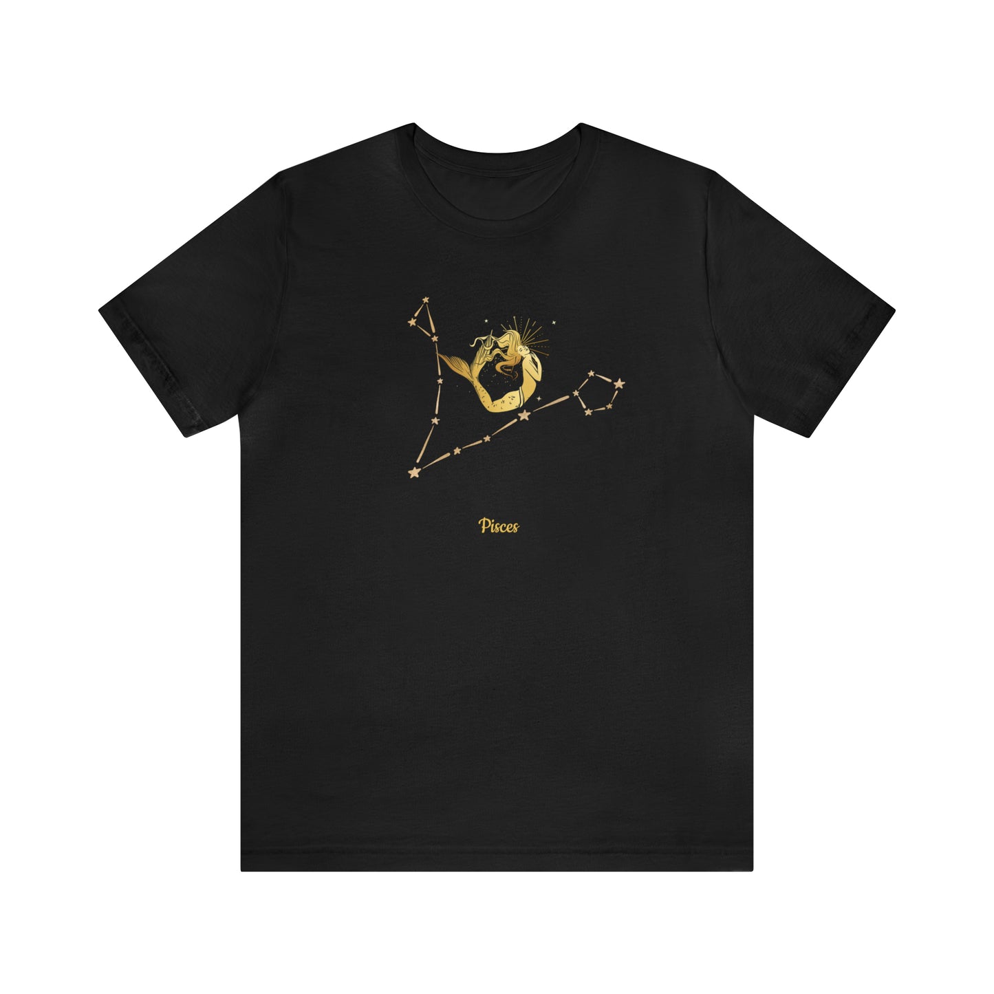 Pisces Stars & Mermaid T-Shirt | Fun Pisces T-Shirt | Zodiac T-Shirt | Zodiac Sign Shirt | Astrology | Star Sign | Unisex Jersey Short Sleeve Tee