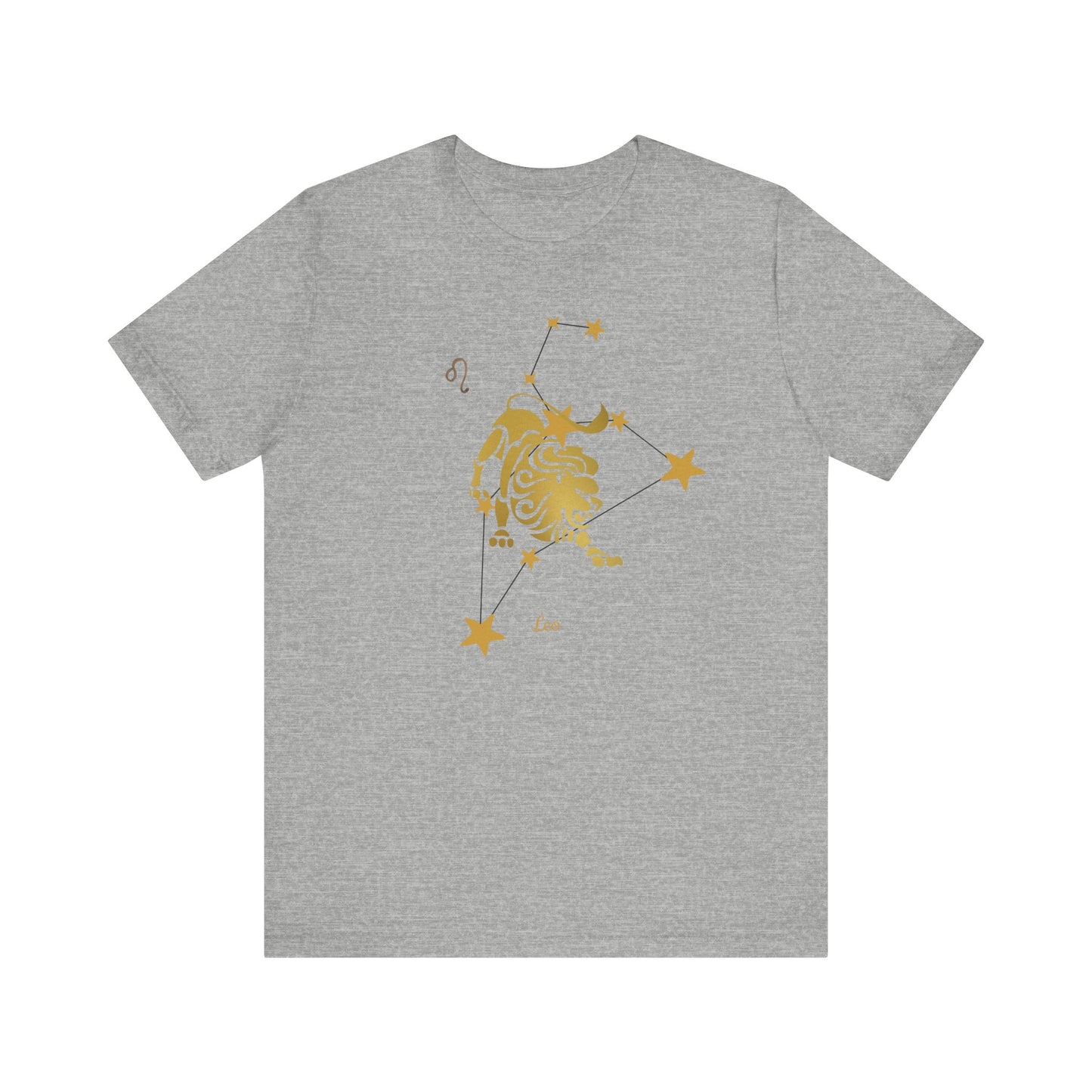 Leo Lion Symbol Black Line T-Shirt | Fun Leo T-Shirt | Zodiac T-Shirt | Zodiac Sign Shirt | Astrology | Star Sign | Unisex Jersey Short Sleeve Tee