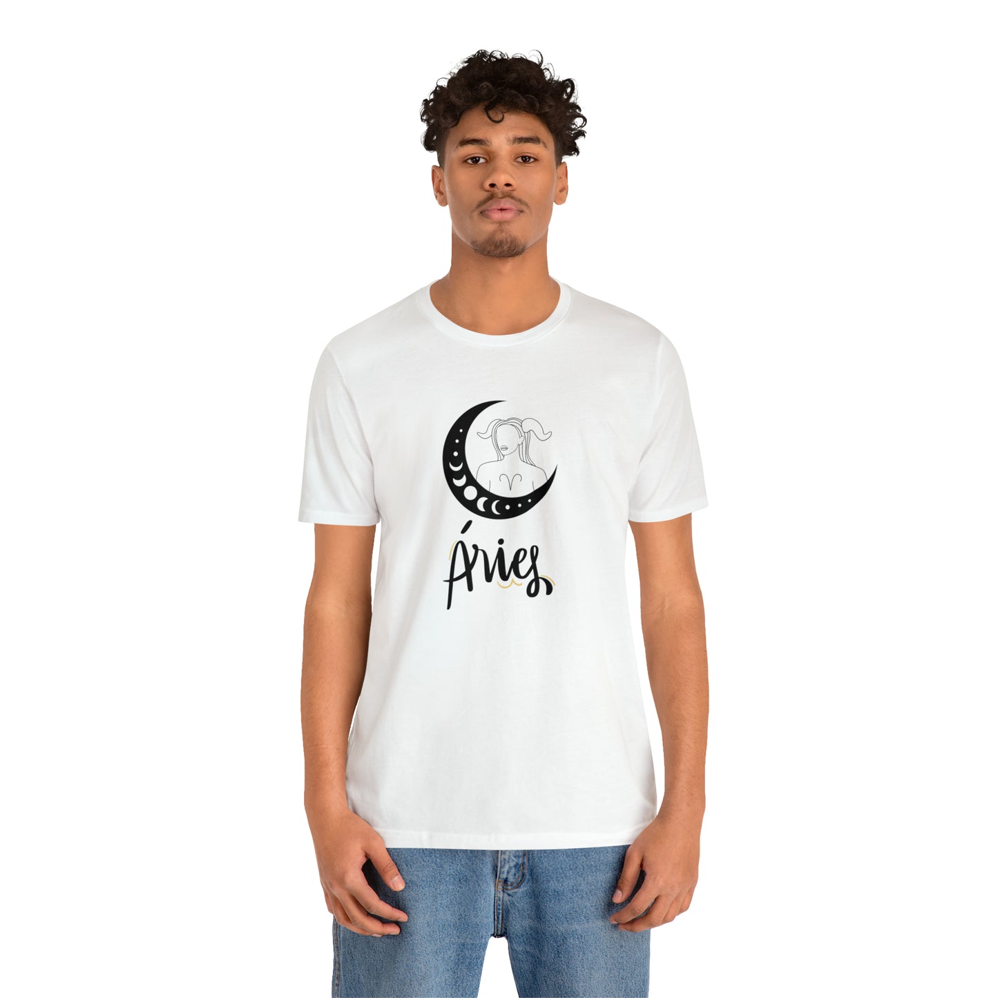 Aries Moon Goddess AF T-Shirt | Fun Aries T-Shirt | Zodiac T-Shirt | Zodiac Sign Shirt | Astrology | Star Sign | Unisex Jersey Short Sleeve Tee