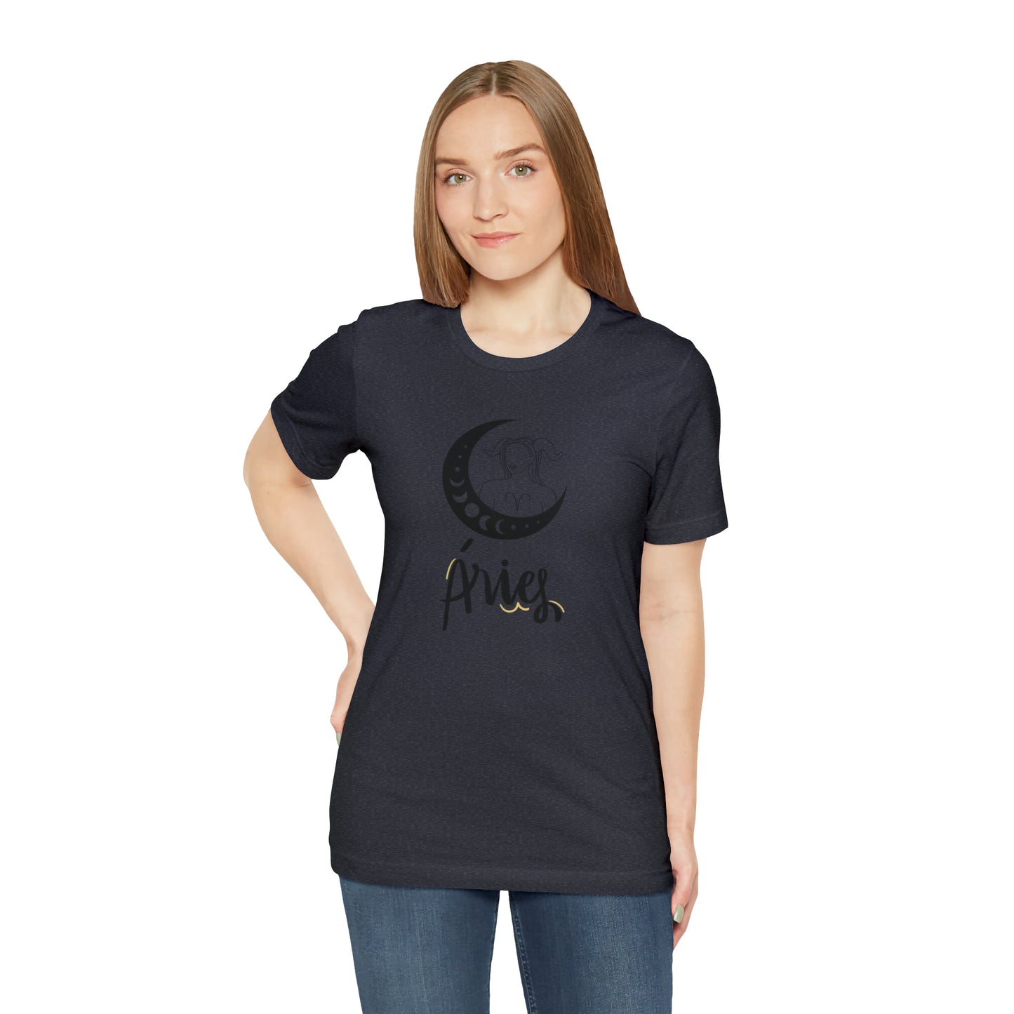 Aries Moon Goddess AF T-Shirt | Fun Aries T-Shirt | Zodiac T-Shirt | Zodiac Sign Shirt | Astrology | Star Sign | Unisex Jersey Short Sleeve Tee