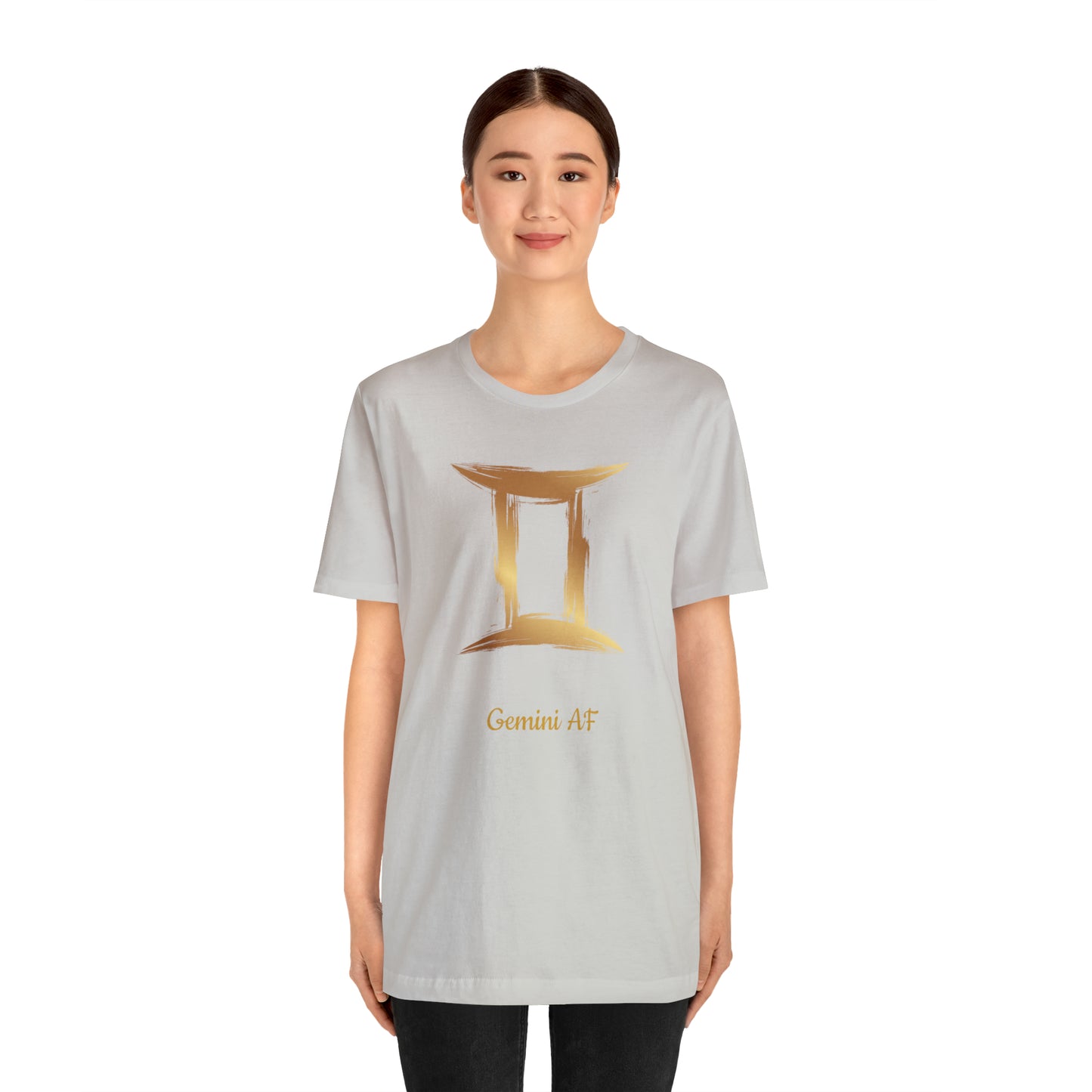 Gemini Symbol AF T-Shirt | Fun Gemini T-Shirt | Zodiac T-Shirt | Zodiac Sign Shirt | Astrology | Star Sign | Unisex Jersey Short Sleeve Tee