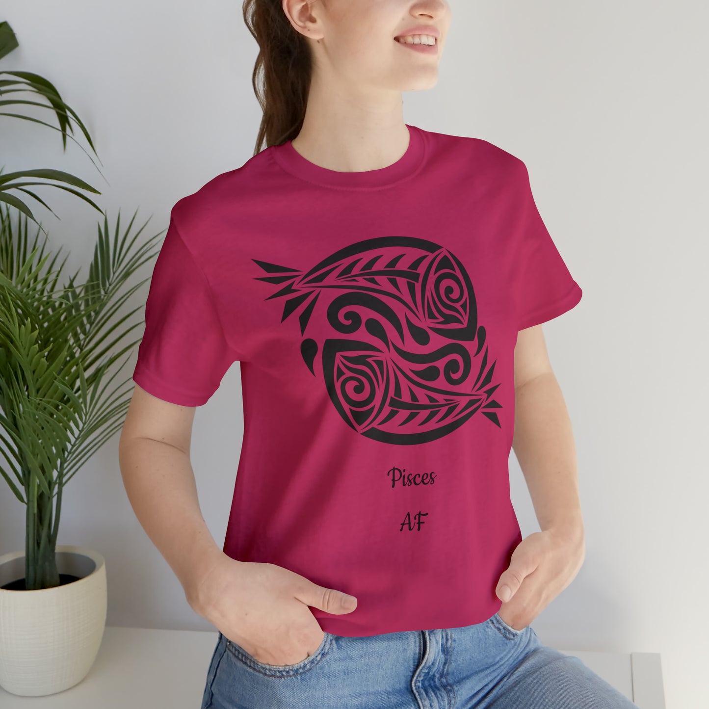 Pisces AF T-Shirt | Fun Pisces T-Shirt | Zodiac T-Shirt | Zodiac Sign Shirt | Astrology | Star Sign | Unisex Jersey Short Sleeve Tee