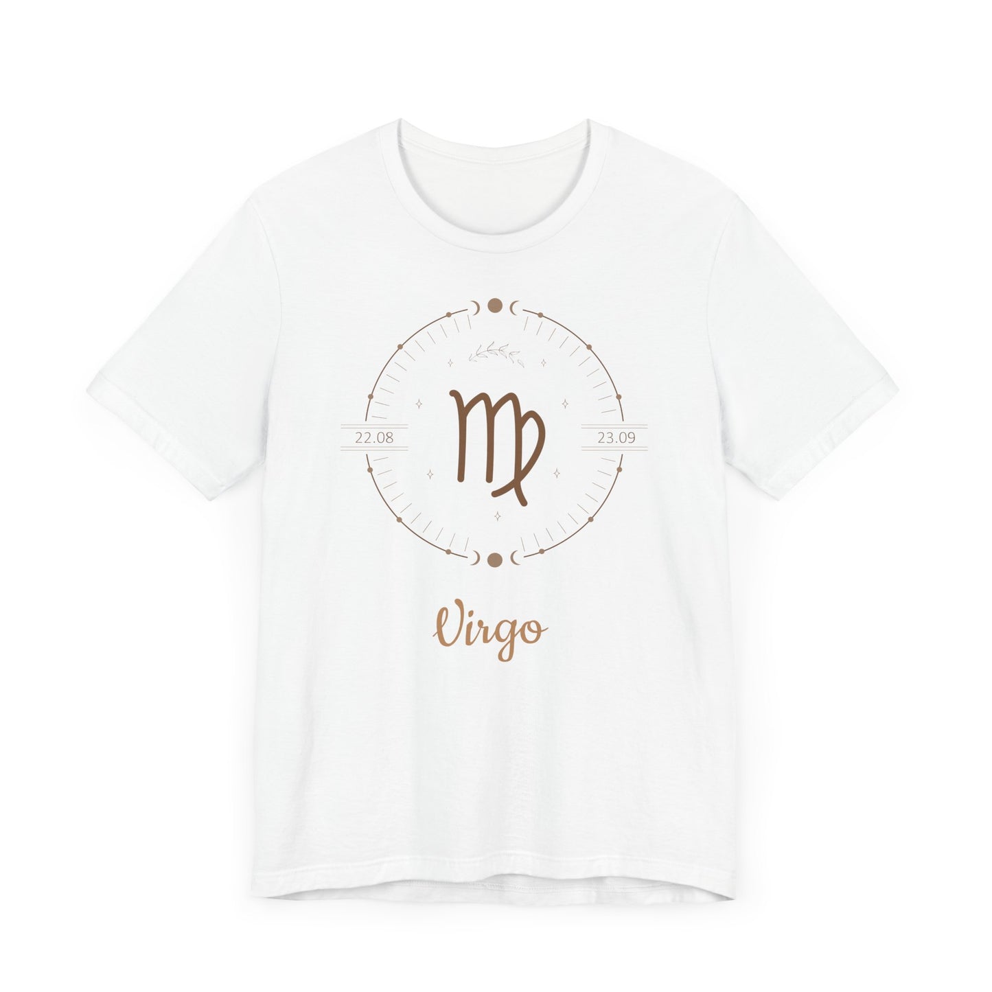 Virgo Symbol T-Shirt And Dial | Fun Virgo T-Shirt | Zodiac T-Shirt | Zodiac Sign Shirt | Astrology | Star Sign | Unisex Jersey Short Sleeve TeeUnisex Jersey Short Sleeve Tee