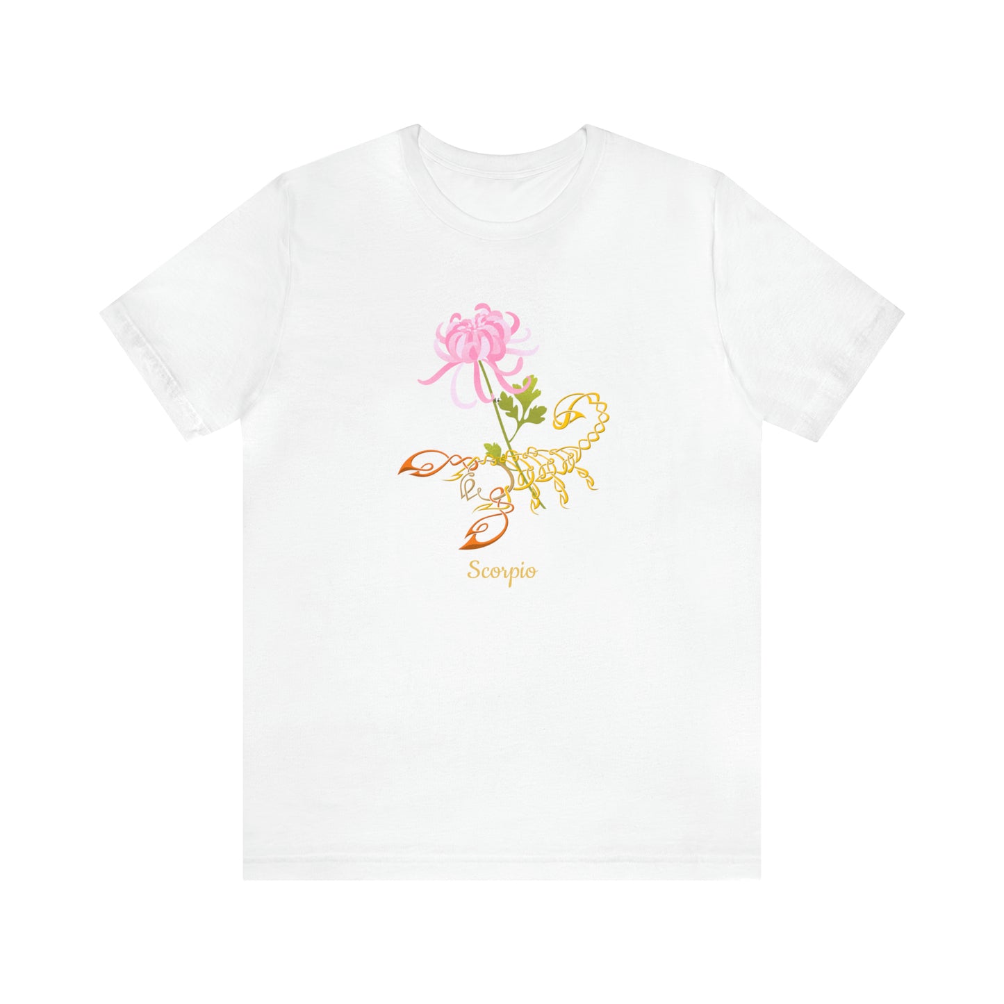 Scorpion & Flower AF T-Shirt | Fun Scorpio T-Shirt | Zodiac T-Shirt | Zodiac Sign Shirt | Astrology | Star Sign | Unisex Jersey Short Sleeve Tee
