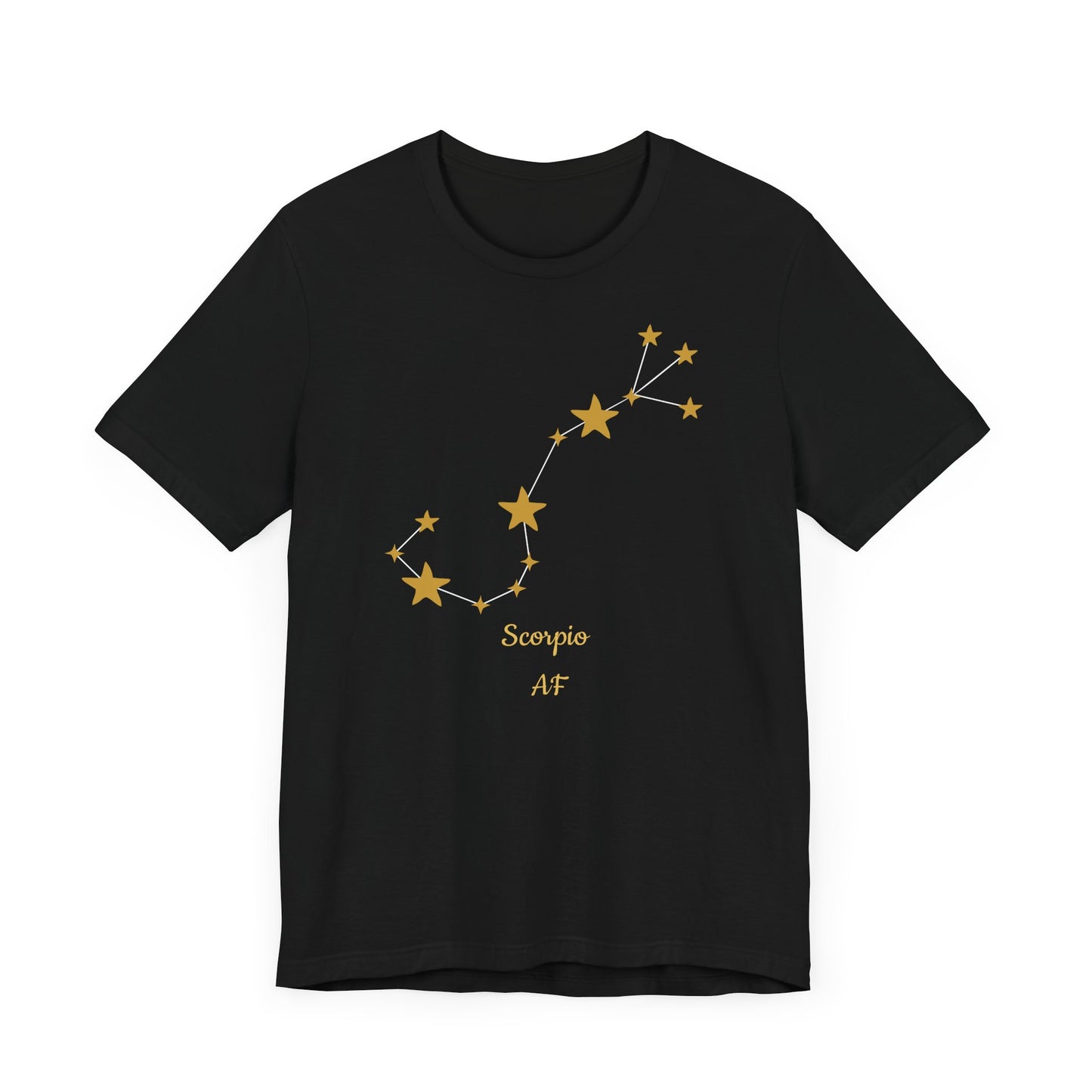Scorpio AF Stars T-Shirt | Fun Libra T-Shirt | Zodiac T-Shirt | Zodiac Sign Shirt | Astrology | Star Sign | Unisex Jersey Short Sleeve Tee