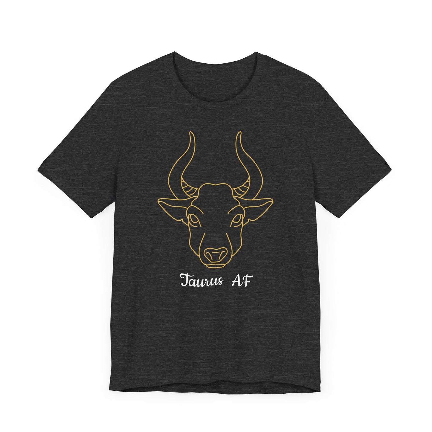 Taurus AF T-Shirt Bull | Fun Taurus T-Shirt | Zodiac T-Shirt | Zodiac Sign Shirt | Astrology | Star Sign | Unisex Jersey Short Sleeve Tee