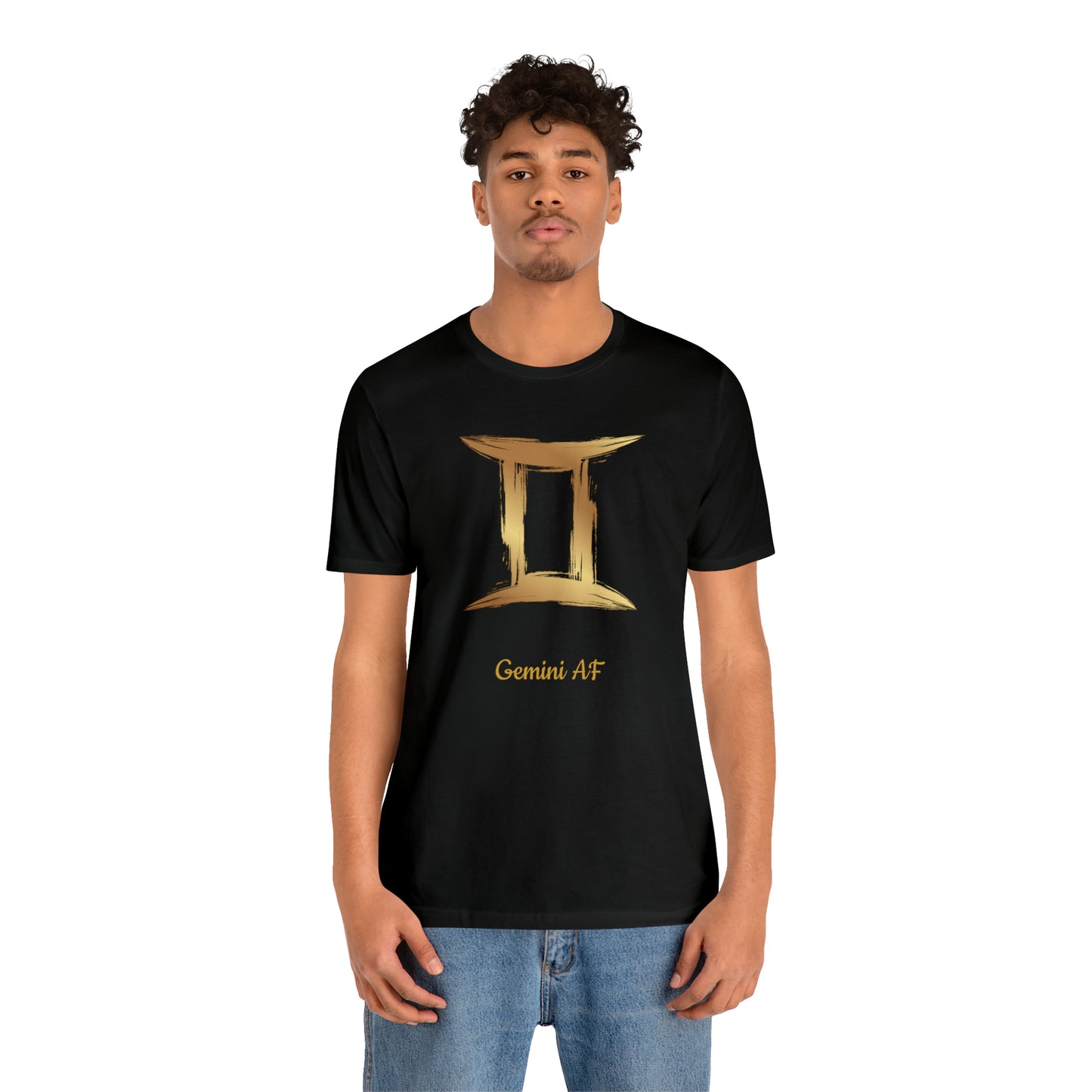 Gemini Symbol AF T-Shirt | Fun Gemini T-Shirt | Zodiac T-Shirt | Zodiac Sign Shirt | Astrology | Star Sign | Unisex Jersey Short Sleeve Tee