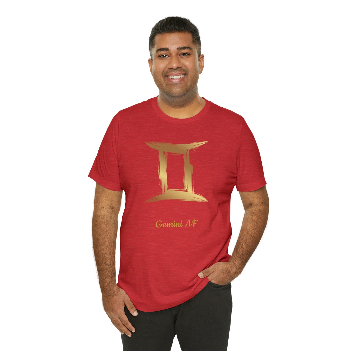 Gemini Symbol AF T-Shirt | Fun Gemini T-Shirt | Zodiac T-Shirt | Zodiac Sign Shirt | Astrology | Star Sign | Unisex Jersey Short Sleeve Tee