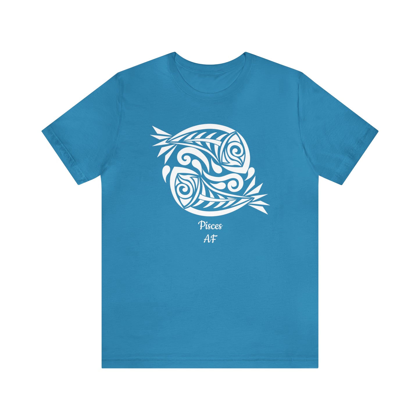 Pisces White Fish AF T-Shirt | Fun Pisces T-Shirt | Zodiac T-Shirt | Zodiac Sign Shirt | Astrology | Star Sign | Unisex Jersey Short Sleeve Tee
