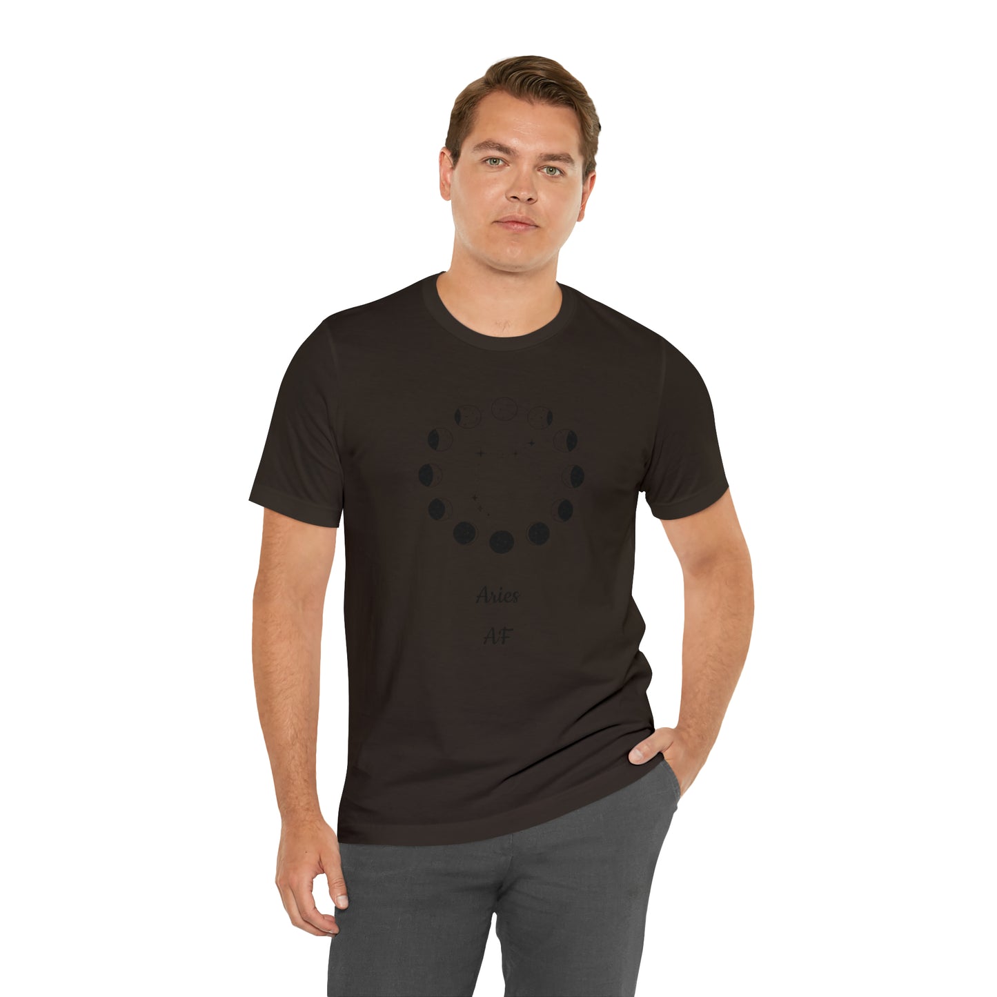 Aries Moon Cycle AF T-Shirt | Fun Aries T-Shirt | Zodiac T-Shirt | Zodiac Sign Shirt | Astrology | Star Sign | Unisex Jersey Short Sleeve Tee