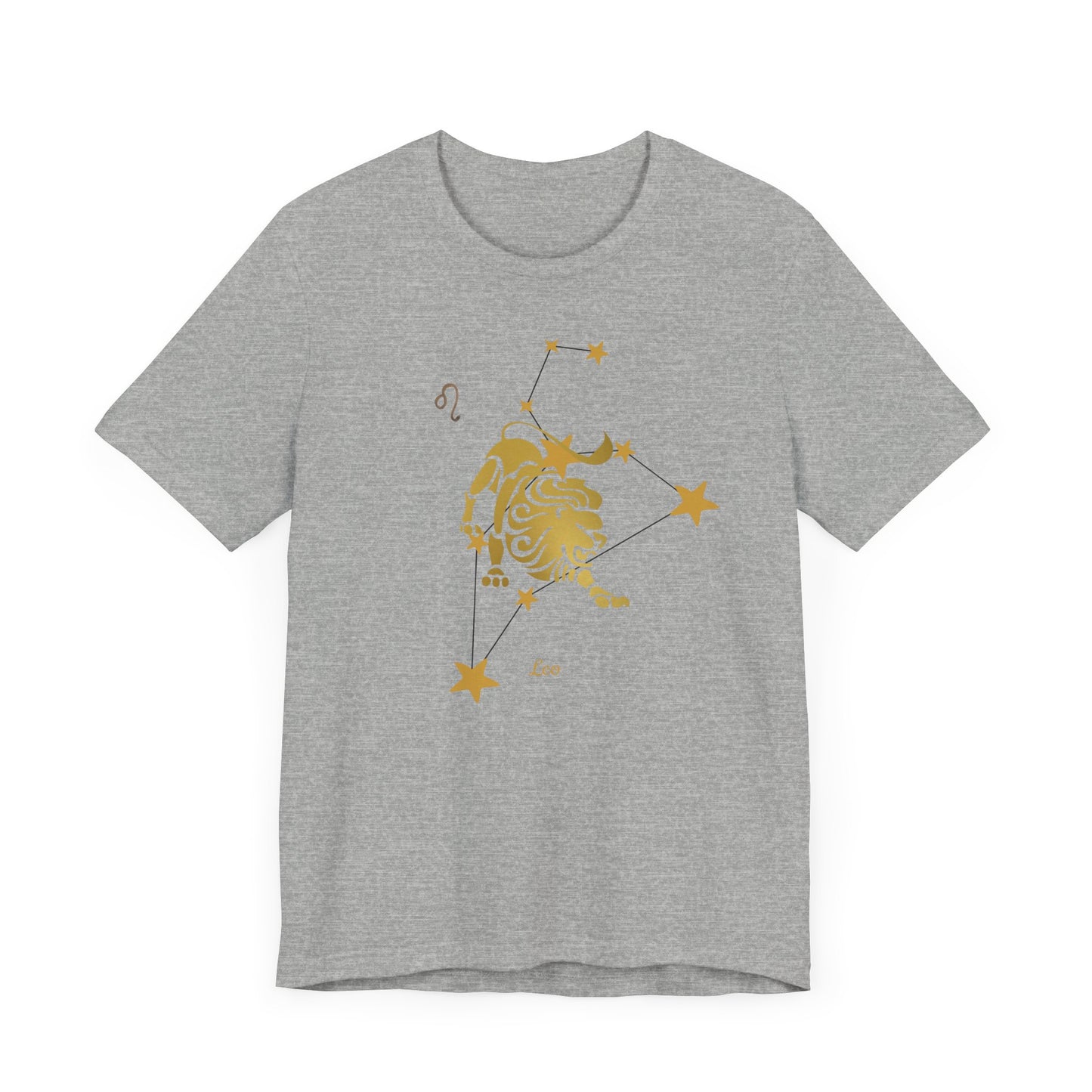 Leo Lion Symbol Black Line T-Shirt | Fun Leo T-Shirt | Zodiac T-Shirt | Zodiac Sign Shirt | Astrology | Star Sign | Unisex Jersey Short Sleeve Tee