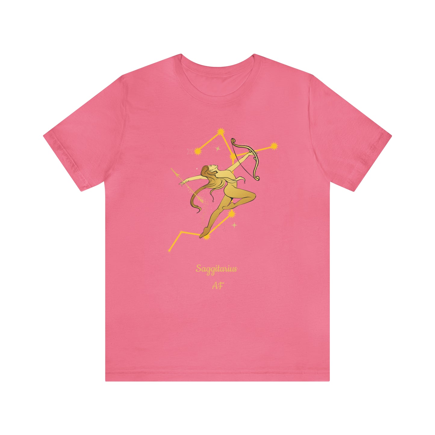 Sagittarius Nymph & Stars T-Shirt | Fun Sagittarius T-Shirt | Zodiac T-Shirt | Zodiac Sign Shirt | Astrology | Star Sign | Unisex Jersey Short Sleeve Tee
