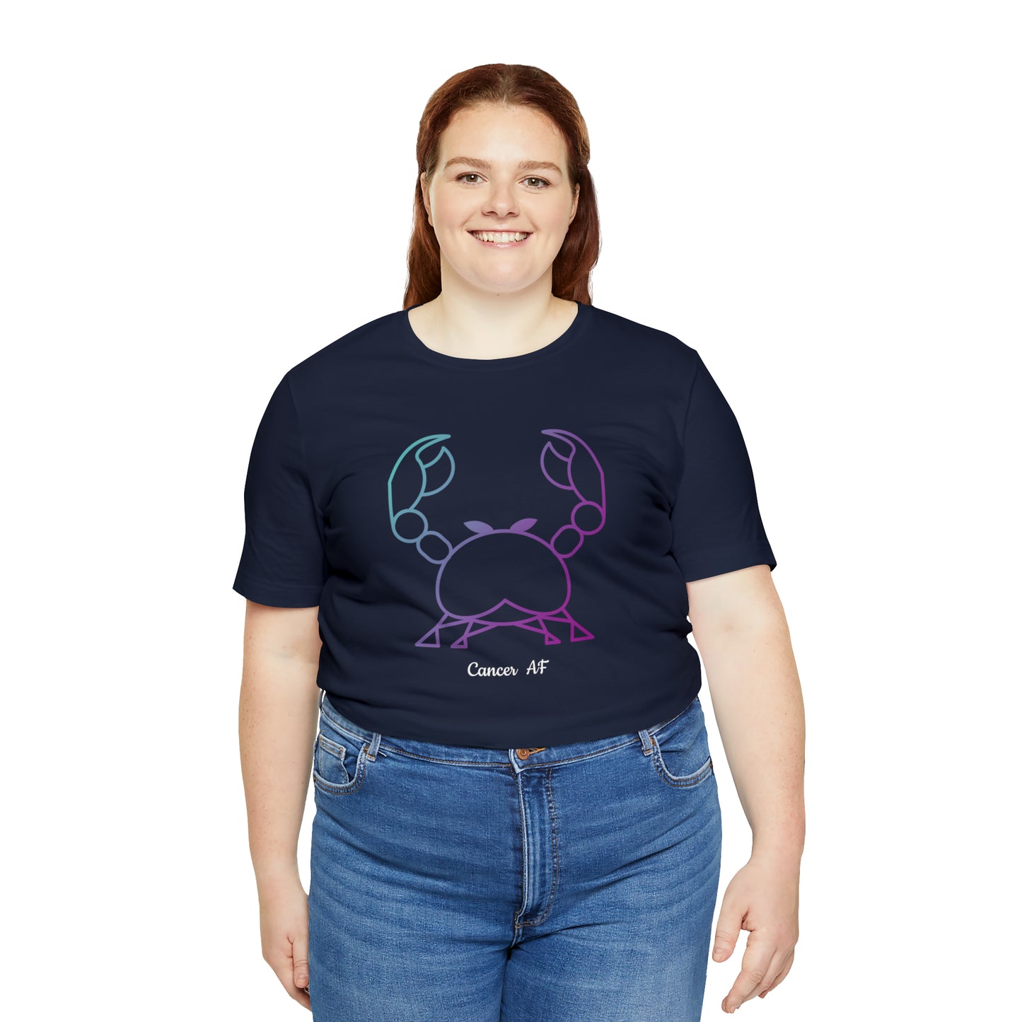 Cancer AF T-Shirt | Fun Cancer Crab T-Shirt | Zodiac T-Shirt | Zodiac Sign Shirt | Astrology | Star Sign | Unisex Jersey Short Sleeve Tee