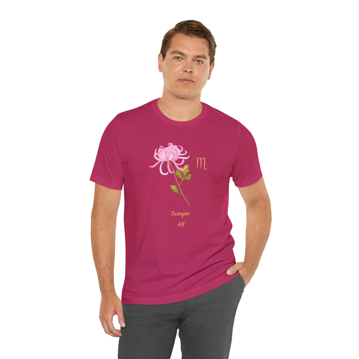 Scorpio Symbol & SignT-Shirt | Fun Scorpio T-Shirt | Zodiac T-Shirt | Zodiac Sign Shirt | Astrology | Star Sign | Unisex Jersey Short Sleeve Tee