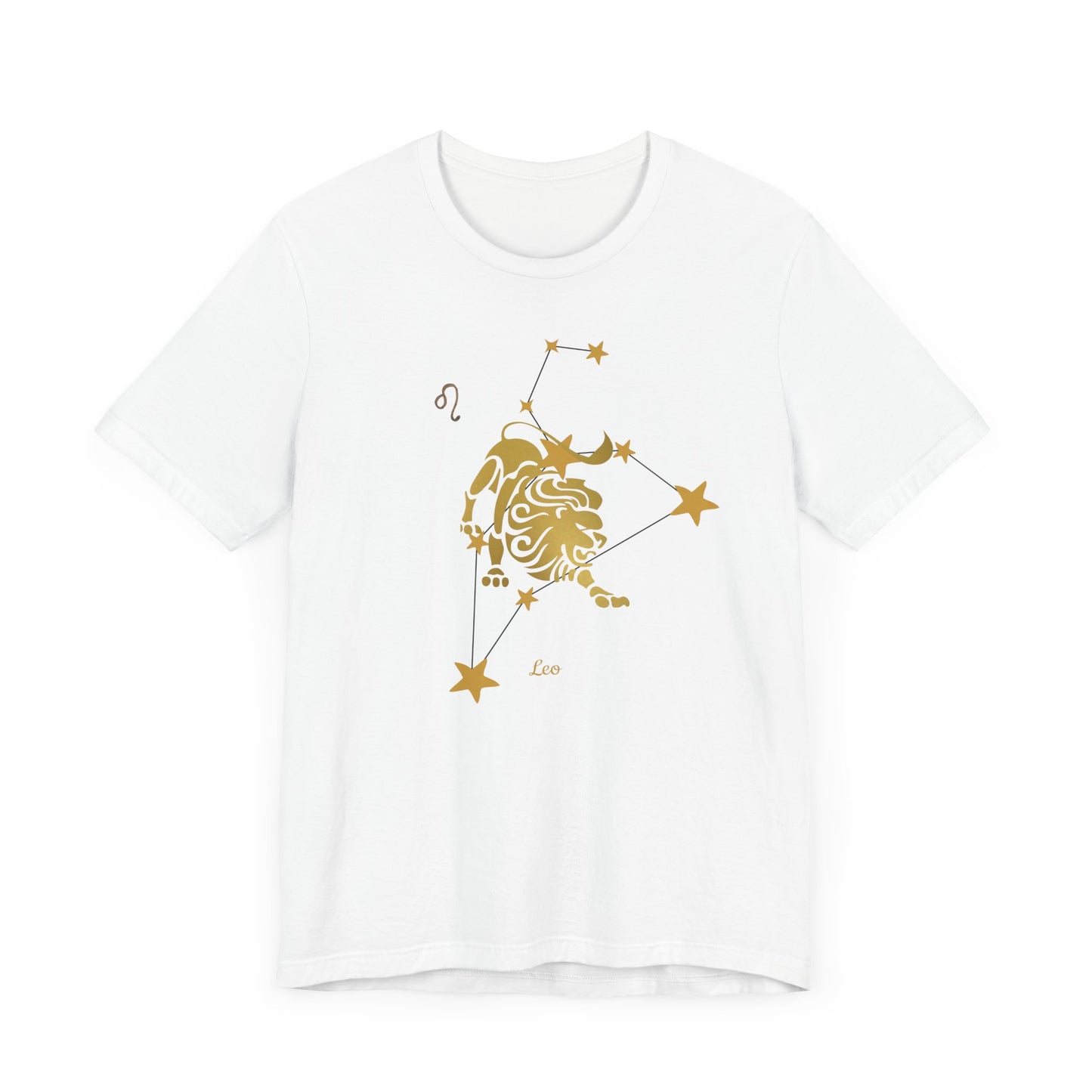 Leo Lion Symbol Black Line T-Shirt | Fun Leo T-Shirt | Zodiac T-Shirt | Zodiac Sign Shirt | Astrology | Star Sign | Unisex Jersey Short Sleeve Tee