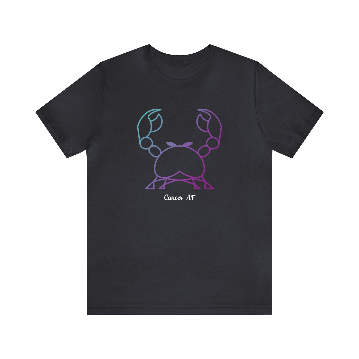 Cancer AF T-Shirt | Fun Cancer Crab T-Shirt | Zodiac T-Shirt | Zodiac Sign Shirt | Astrology | Star Sign | Unisex Jersey Short Sleeve Tee