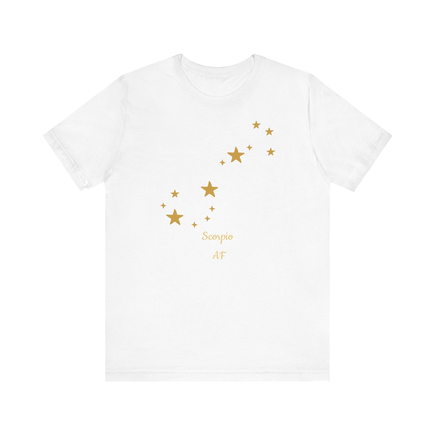 Scorpio AF Stars T-Shirt | Fun Libra T-Shirt | Zodiac T-Shirt | Zodiac Sign Shirt | Astrology | Star Sign | Unisex Jersey Short Sleeve Tee