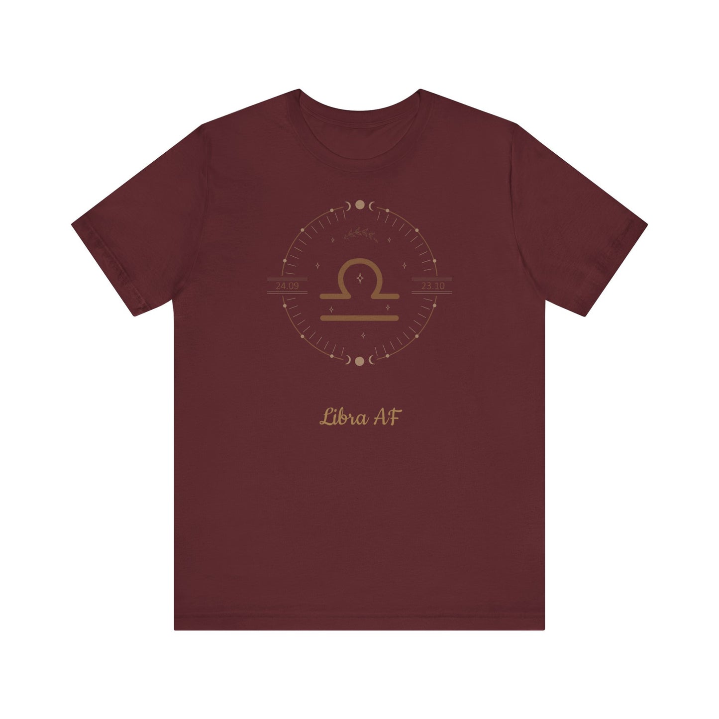 Libra AF Symbol T-Shirt | Fun Libra T-Shirt | Zodiac T-Shirt | Zodiac Sign Shirt | Astrology | Star Sign | Unisex Jersey Short Sleeve Tee