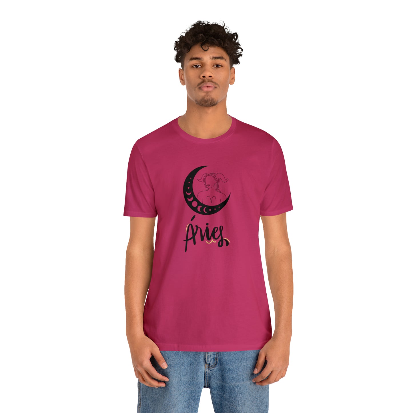 Aries Moon Goddess AF T-Shirt | Fun Aries T-Shirt | Zodiac T-Shirt | Zodiac Sign Shirt | Astrology | Star Sign | Unisex Jersey Short Sleeve Tee